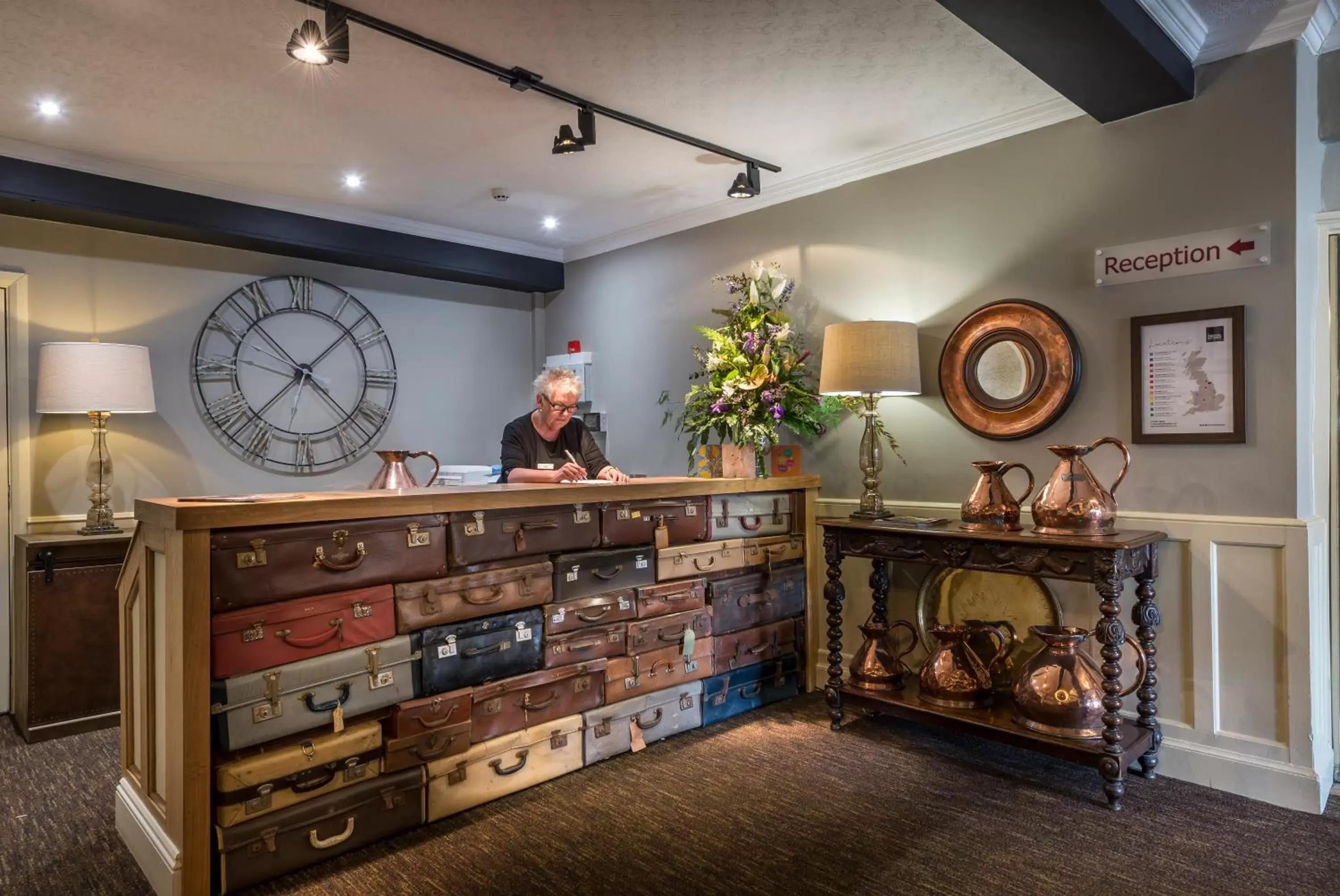 Lobby or reception, Lobby/Reception in The Golden Fleece Hotel, Thirsk, North Yorkshire