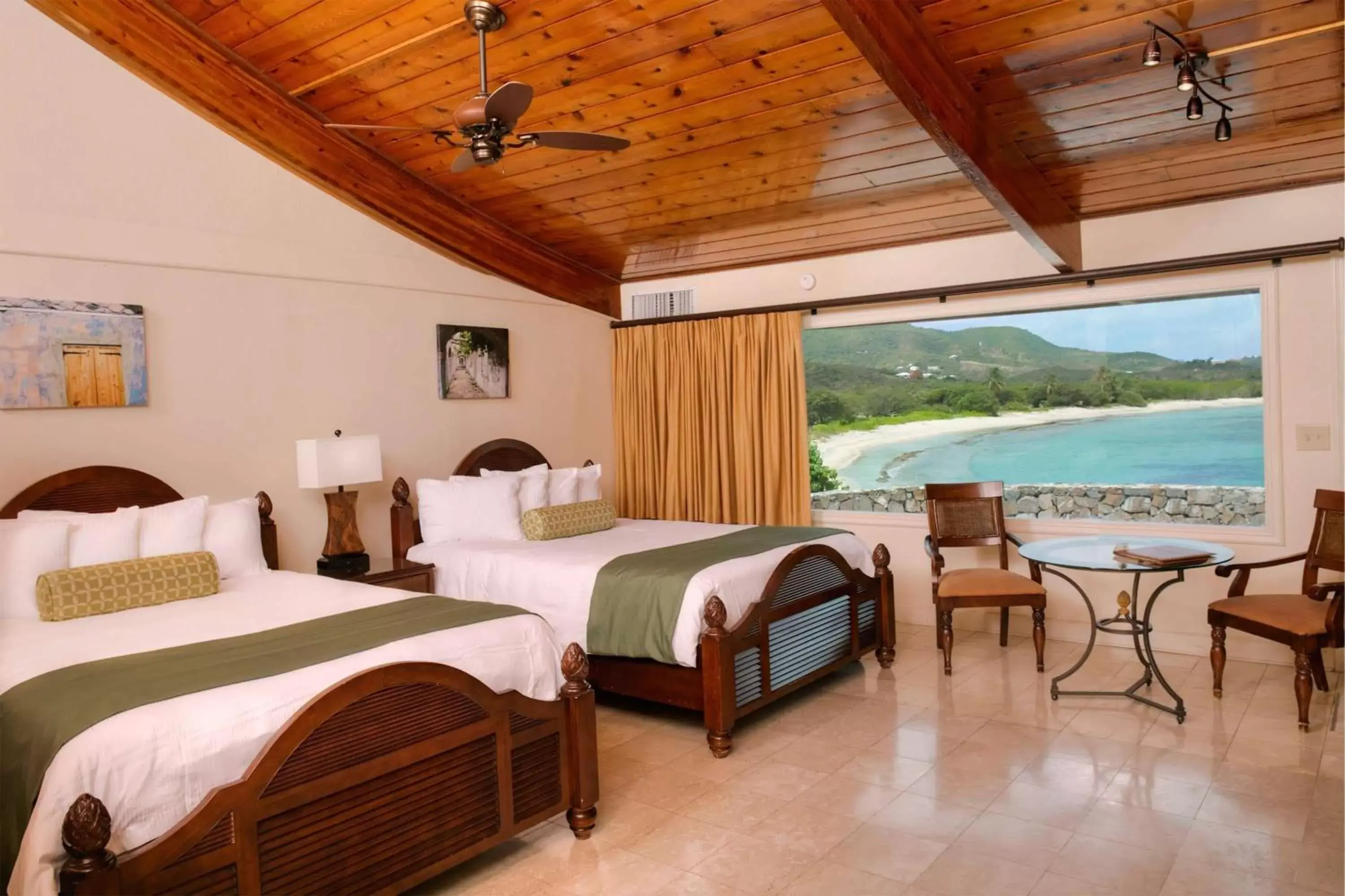 Bed in The Buccaneer Beach & Golf Resort