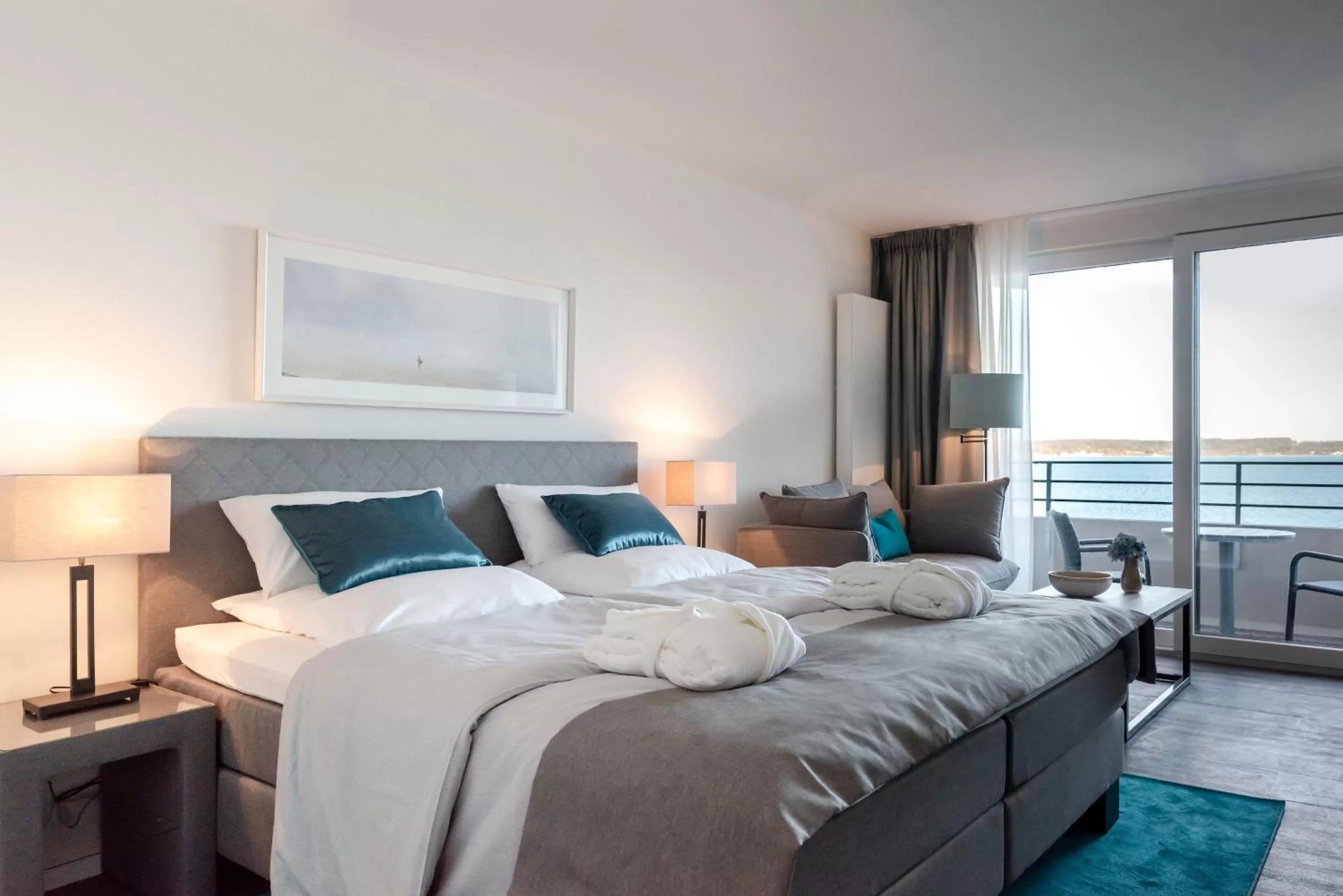 Balcony/Terrace, Bed in Intermar Hotel & Apartments