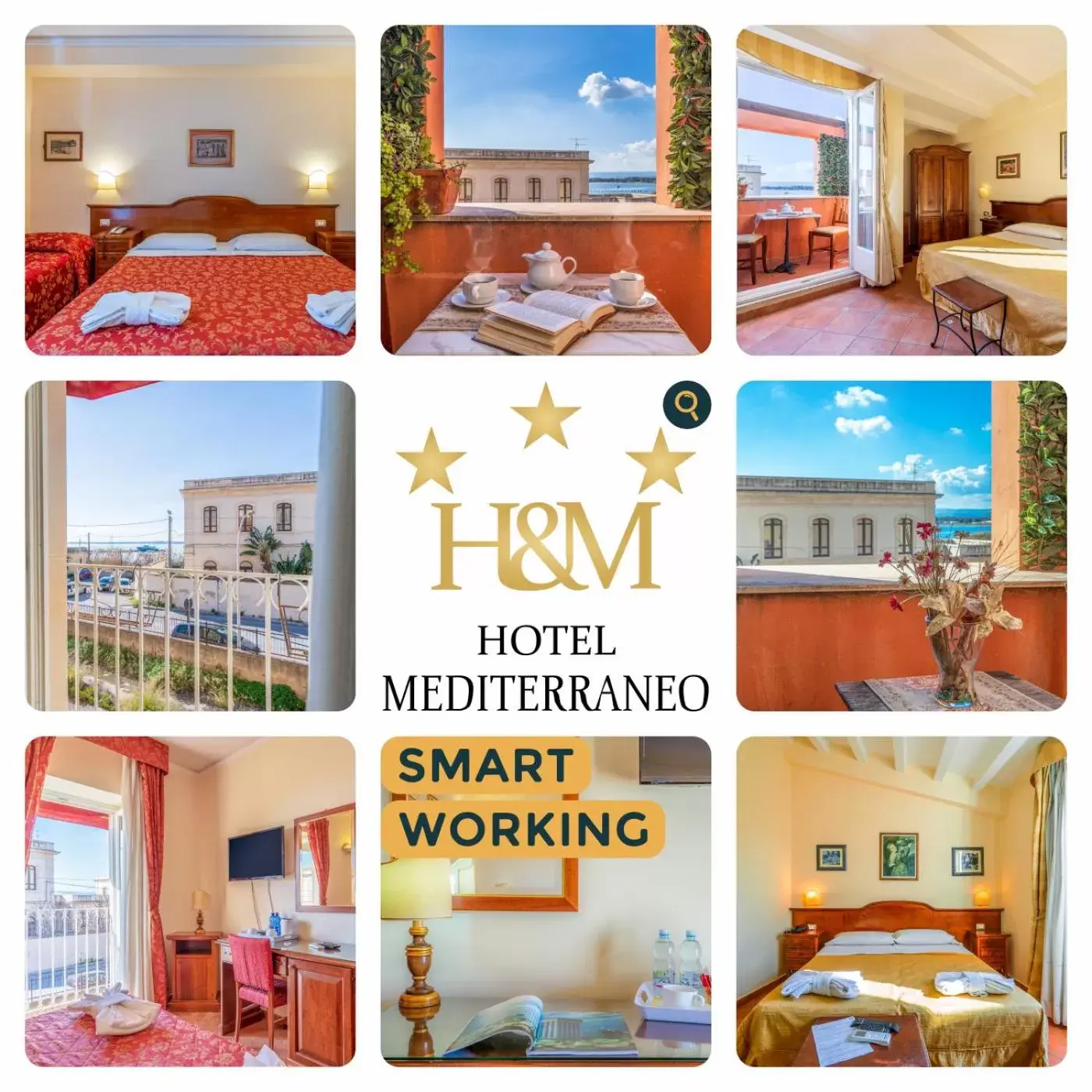Text overlay in Hotel Mediterraneo