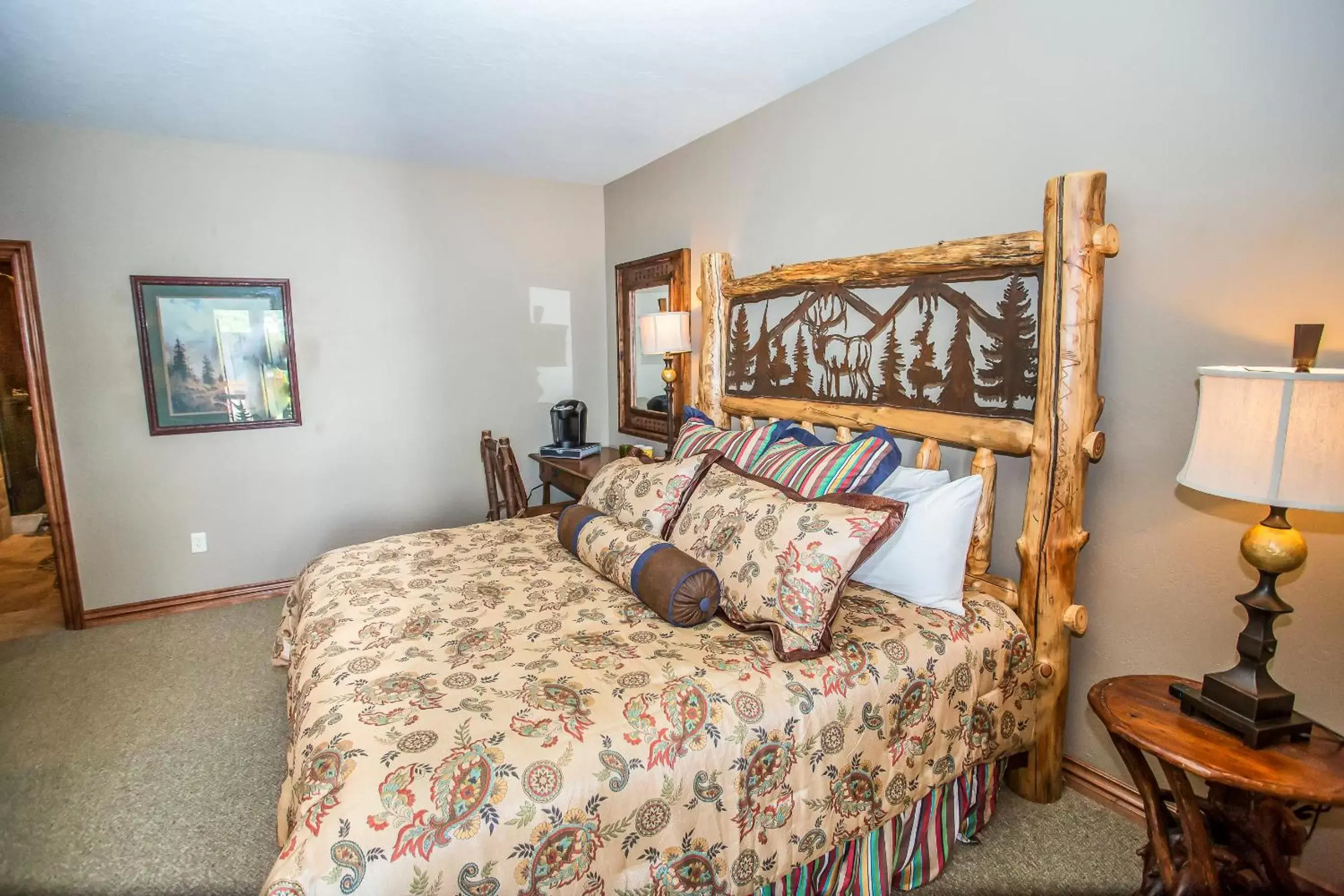 Bed in Main St Loft Overlooking Train Yard - Lofts Sterling & Sage - Toltec