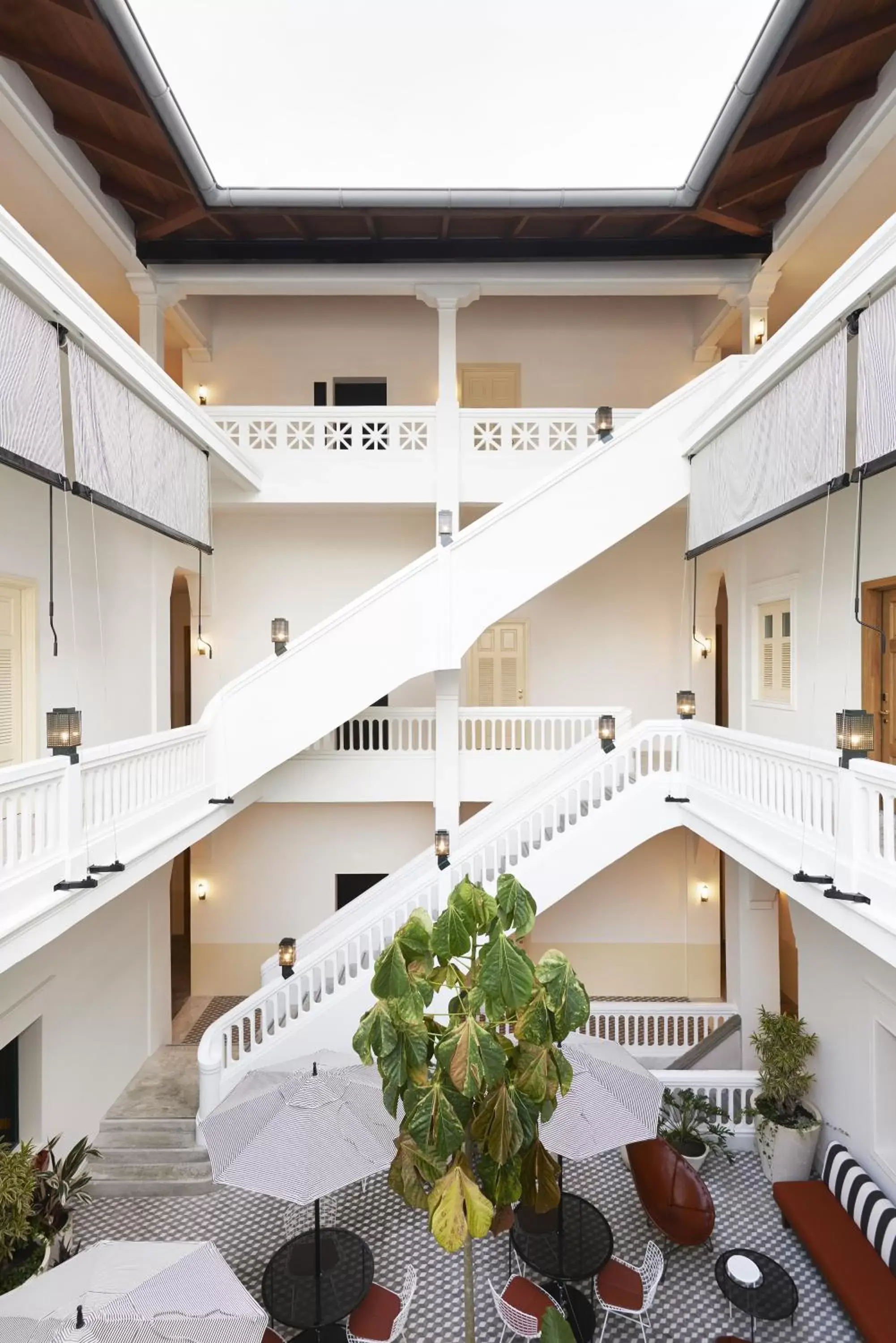 Patio, Property Building in American Trade Hotel