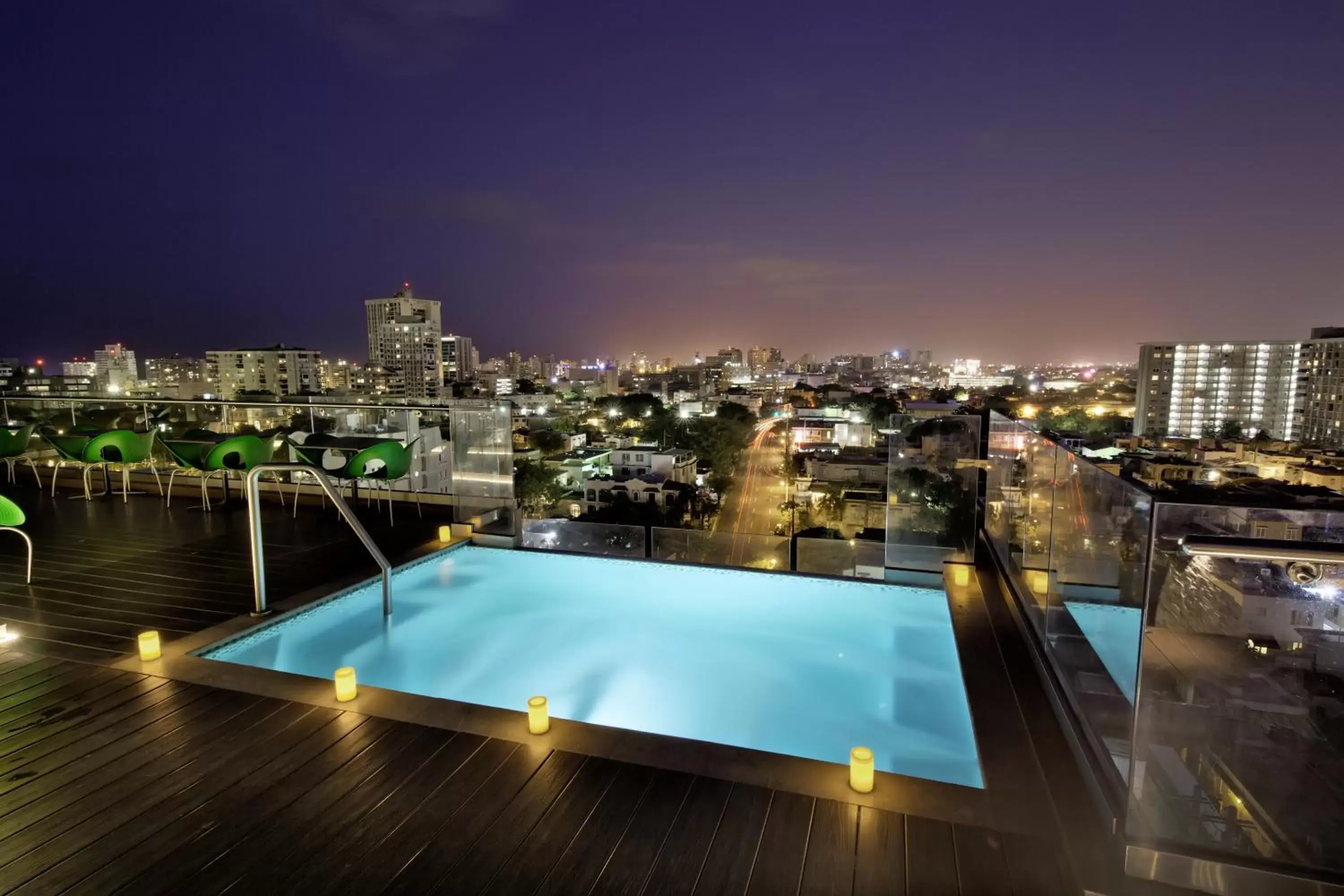 Night, Pool View in Ciqala Luxury Suites - San Juan