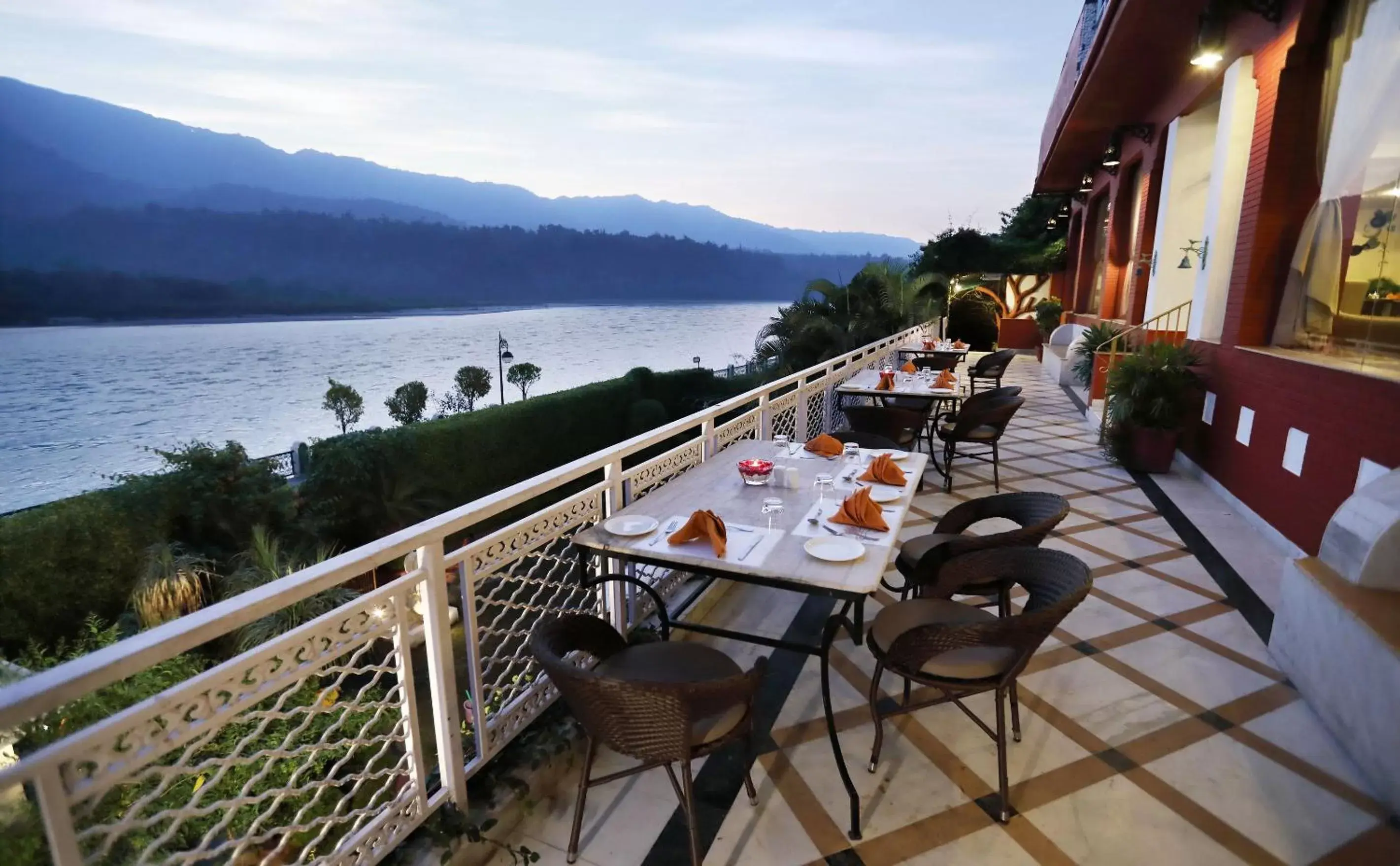 Patio, Balcony/Terrace in GANGA KINARE- A Riverside Boutique Resort, Rishikesh