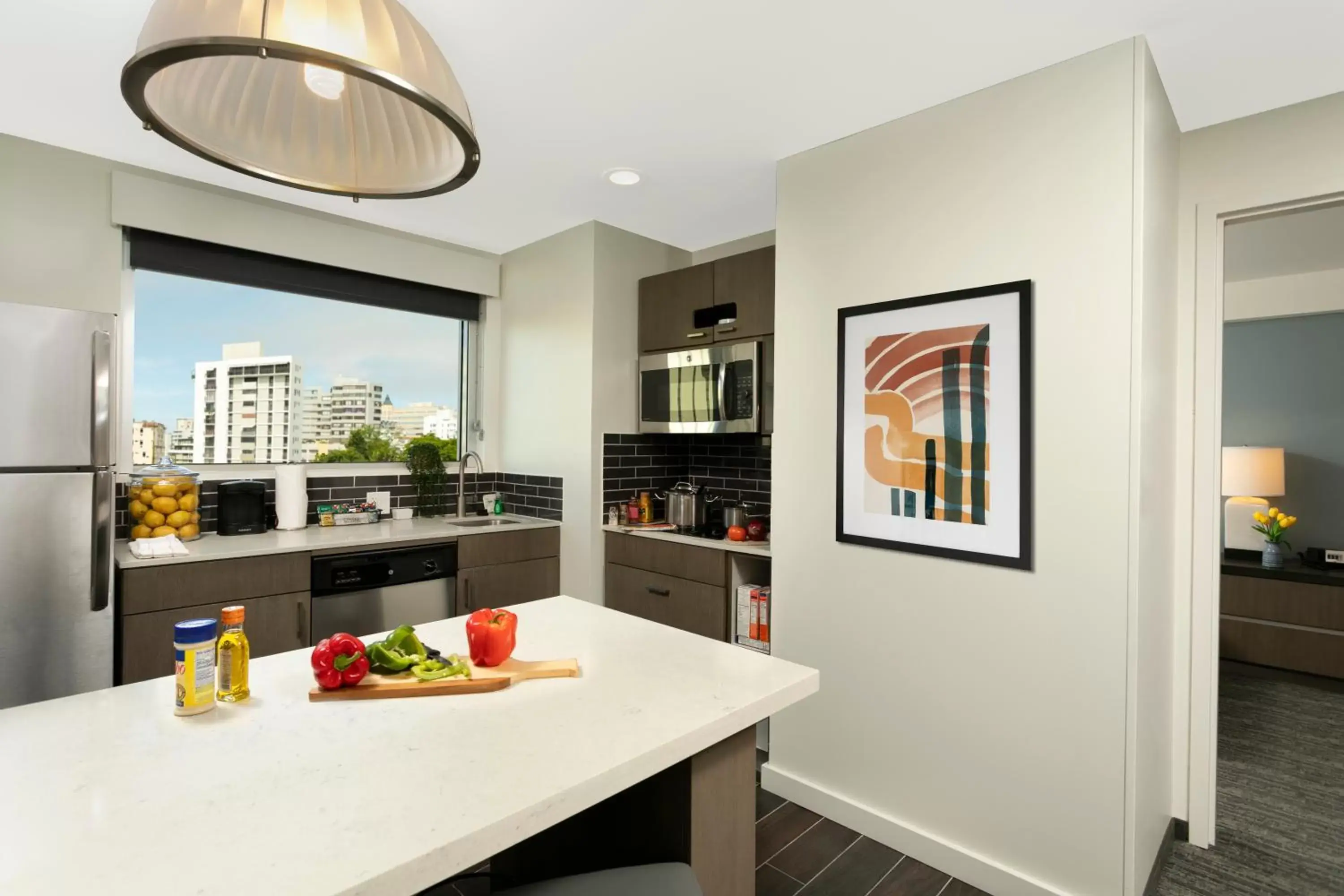 kitchen in Hyatt House San Juan