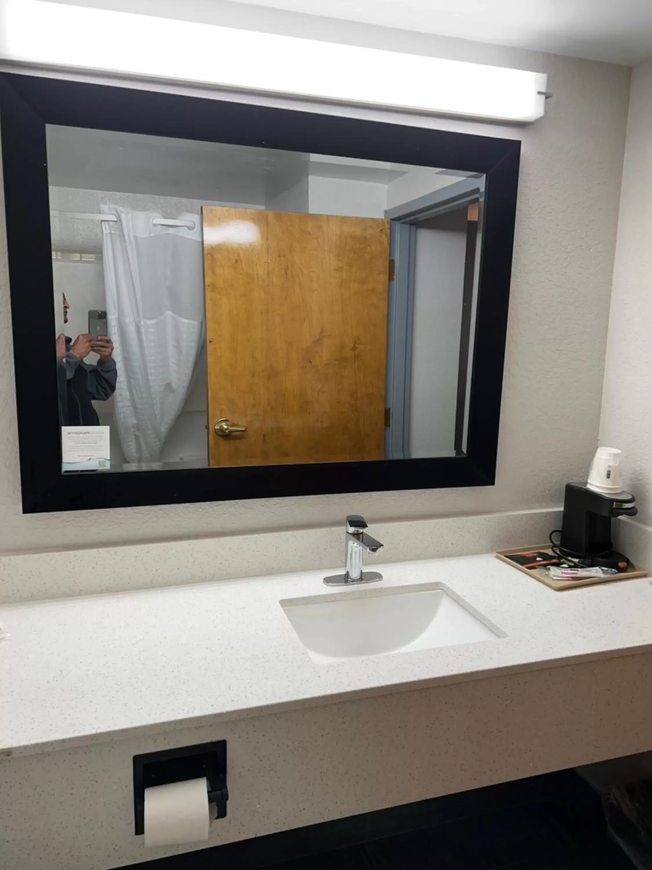 Bathroom in Super 8 by Wyndham Clemmons/Winston-Salem Area