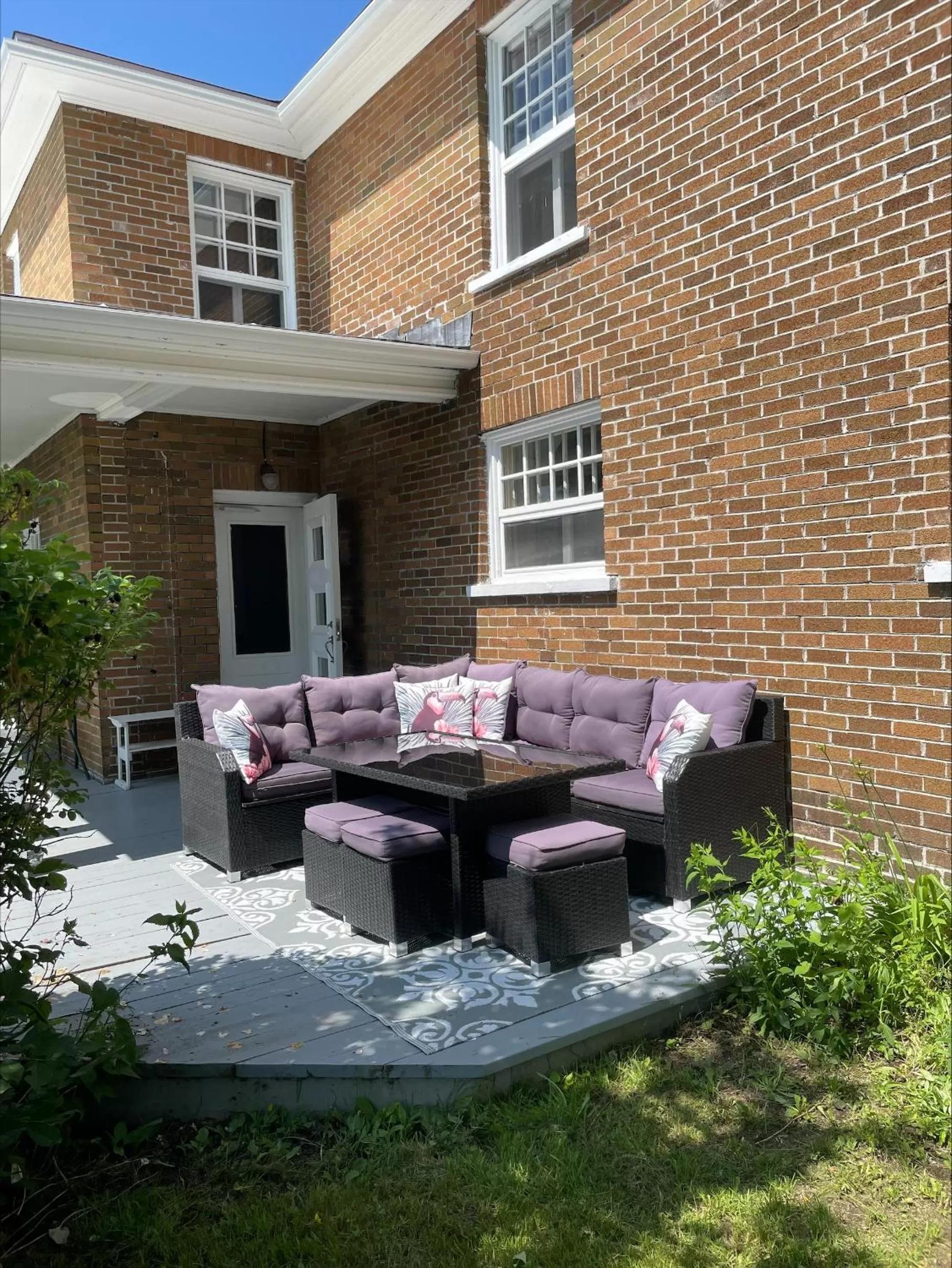 Patio, Property Building in Hôtel Le Rustique