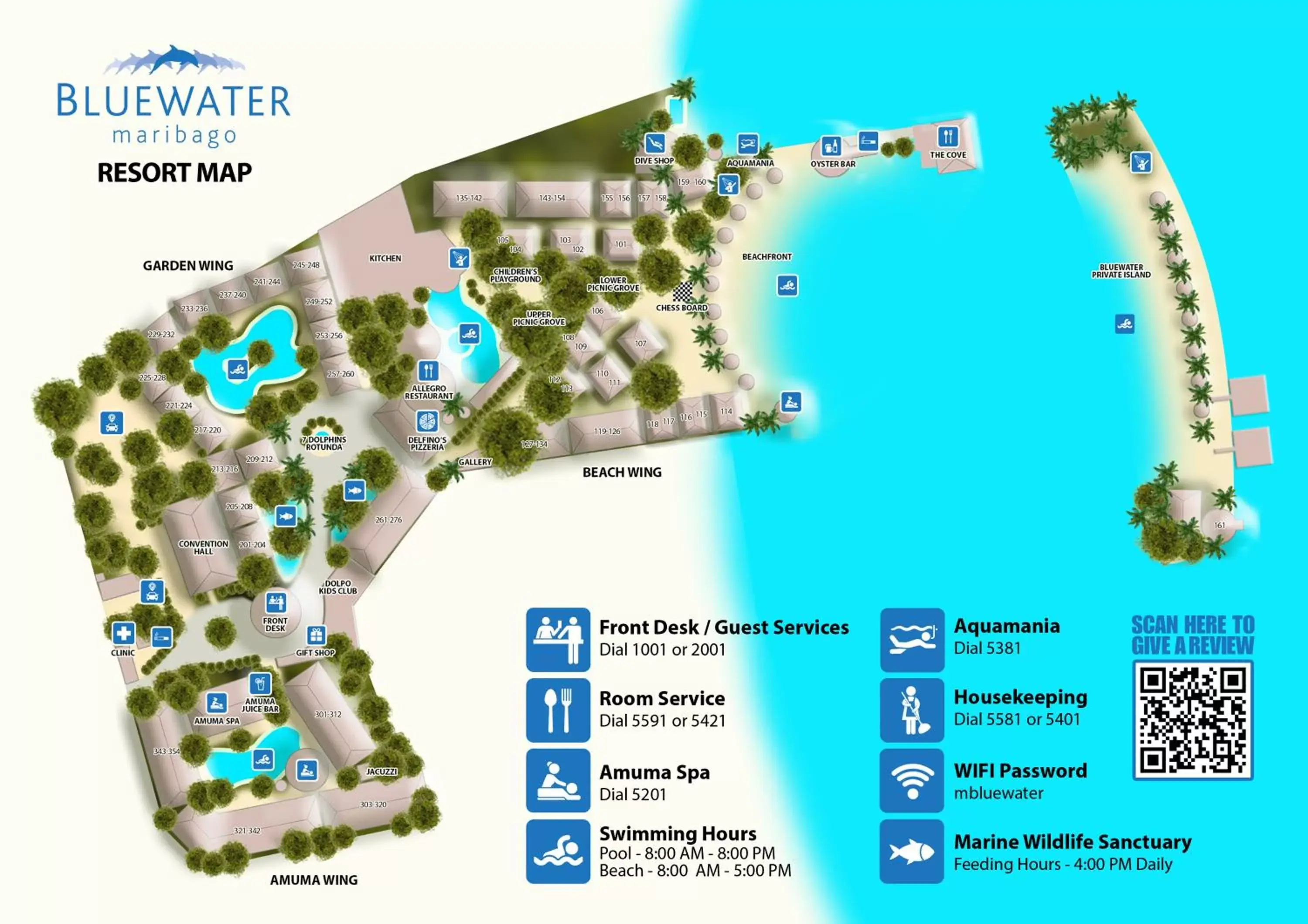 Text overlay, Bird's-eye View in Bluewater Maribago Beach Resort