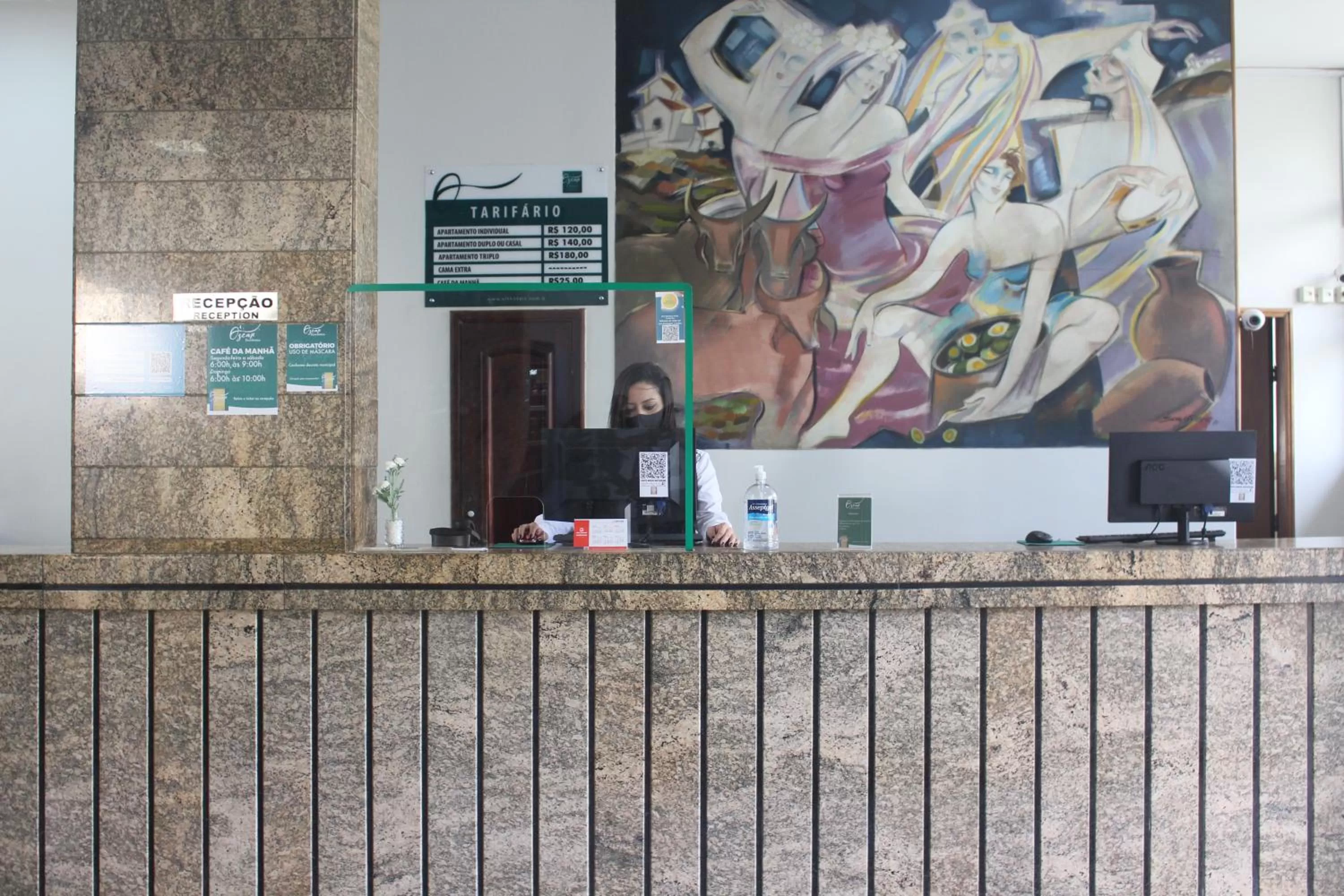 Lobby or reception in Hotel Oscar Econômico Montes Claros