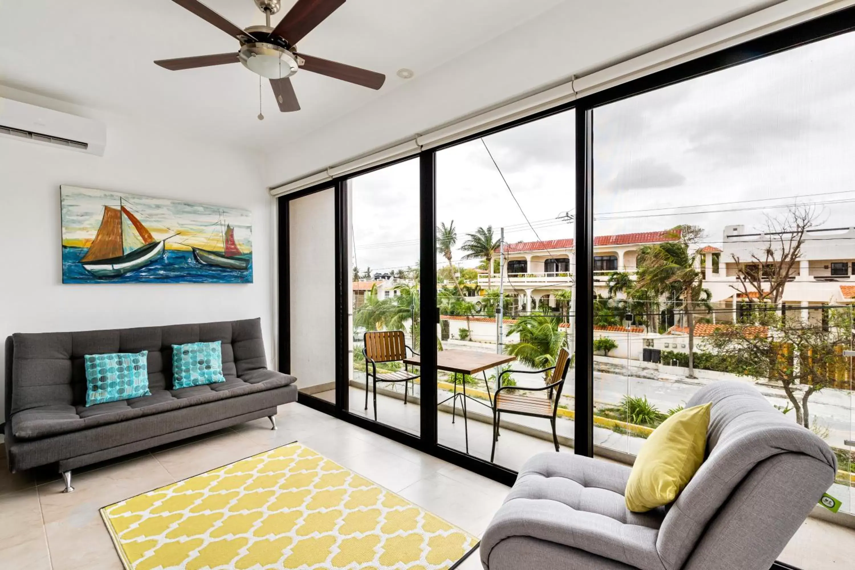 Living room in Vela's Condos Ocean Front