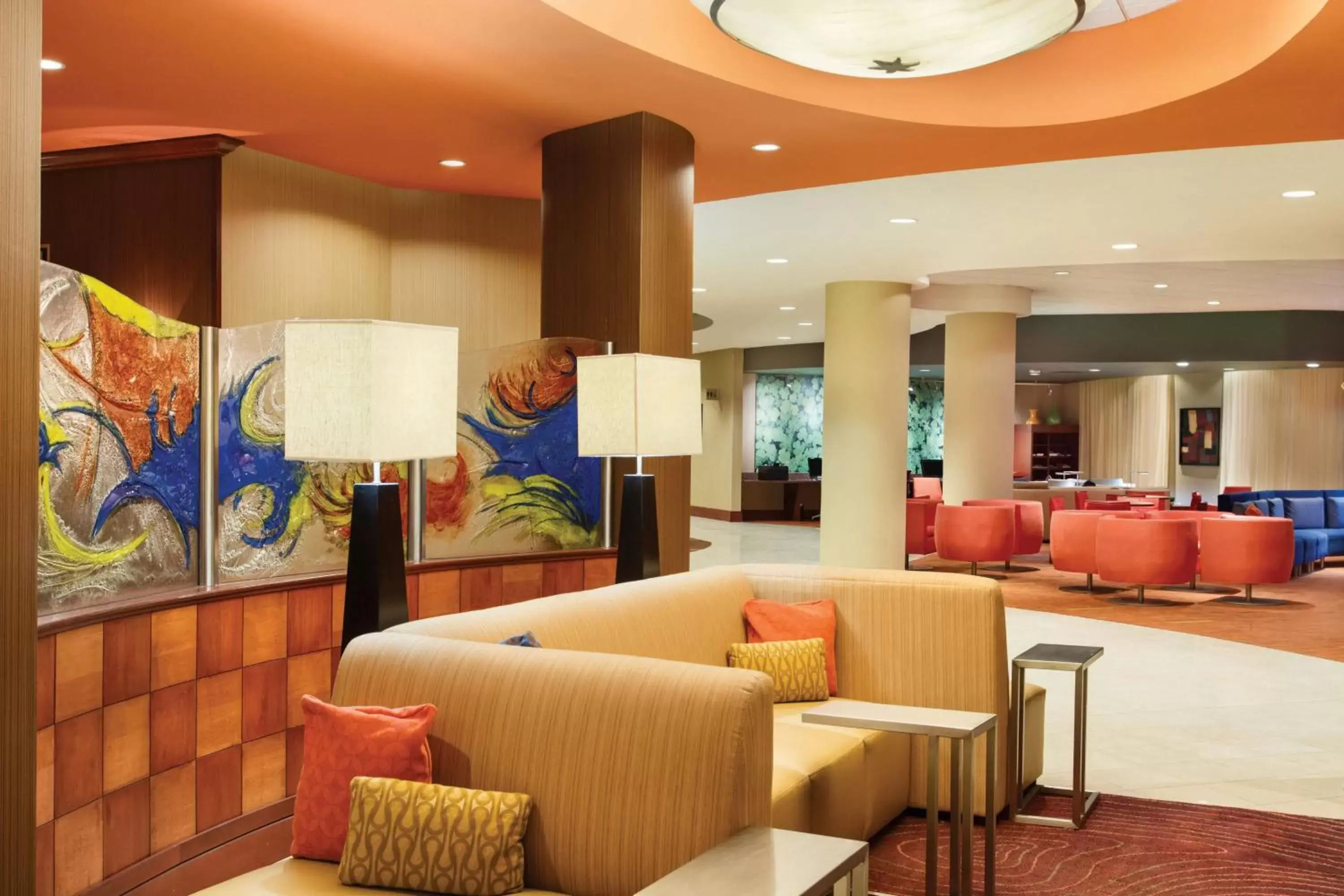 Lobby or reception, Lounge/Bar in Courtyard by Marriott Oklahoma City Downtown