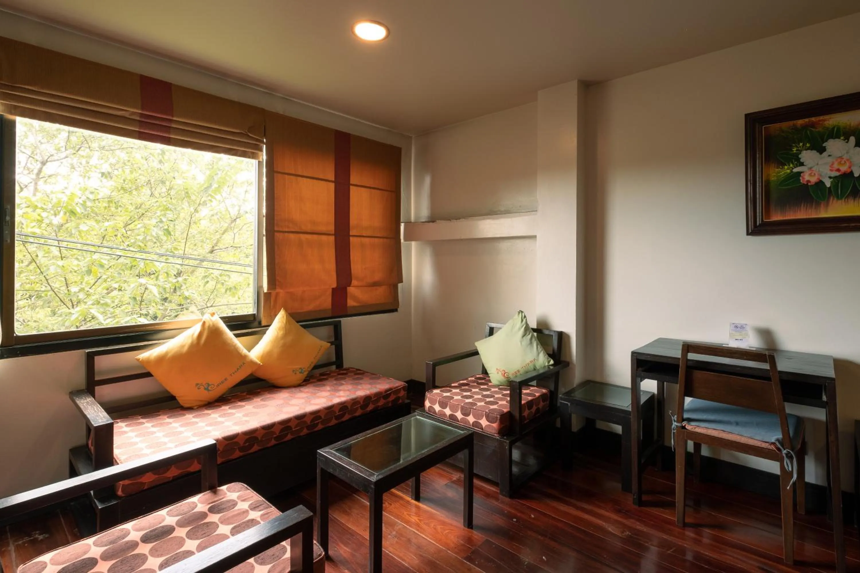 Seating area in Kireethara Boutique Resort