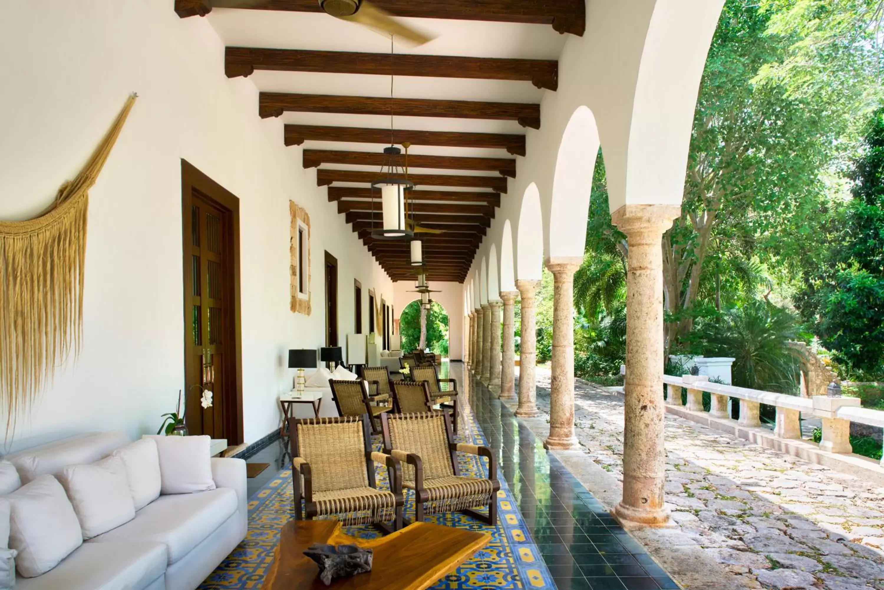Seating area in Chablé Yucatan