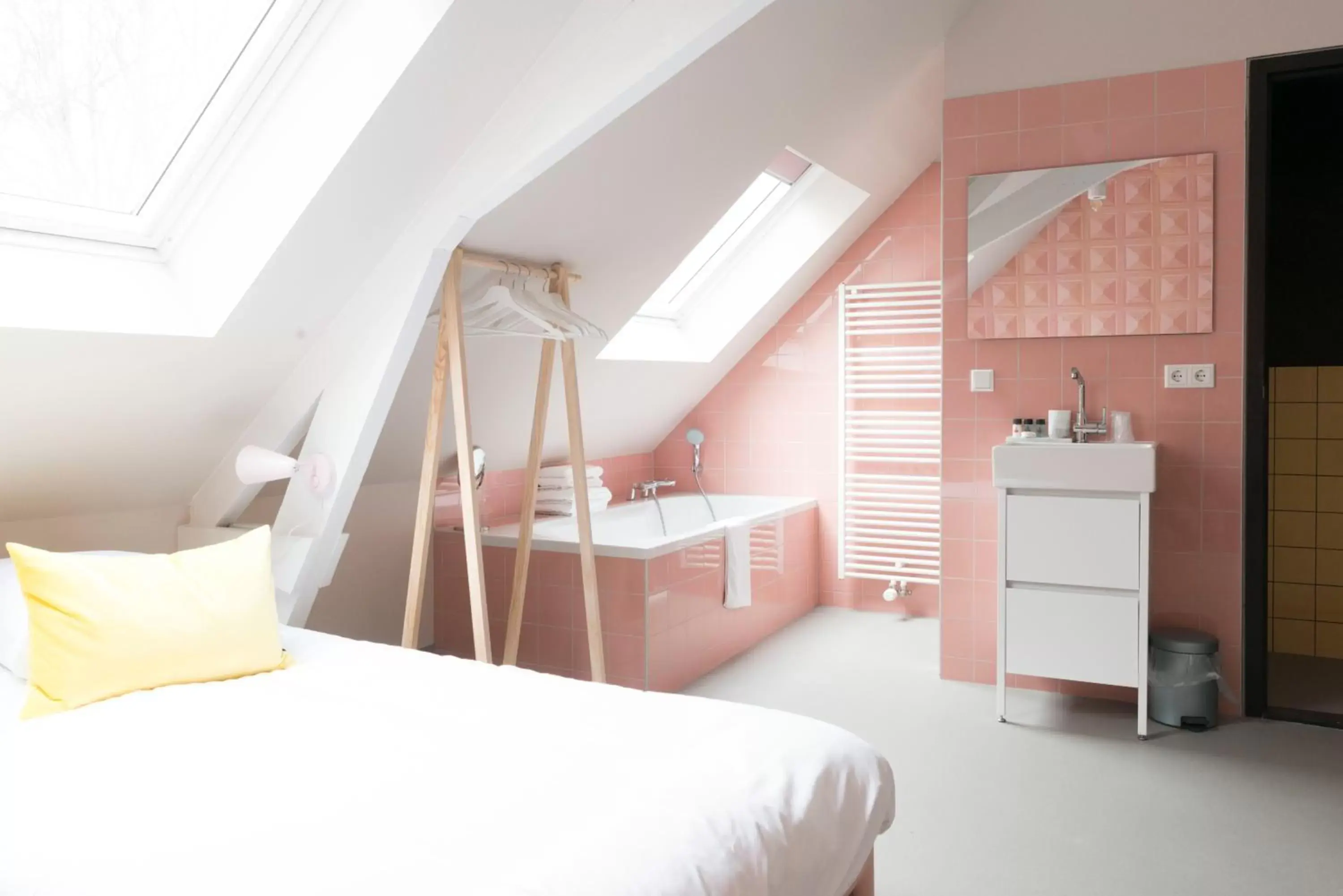Bathroom, Bed in Design Hotel Modez