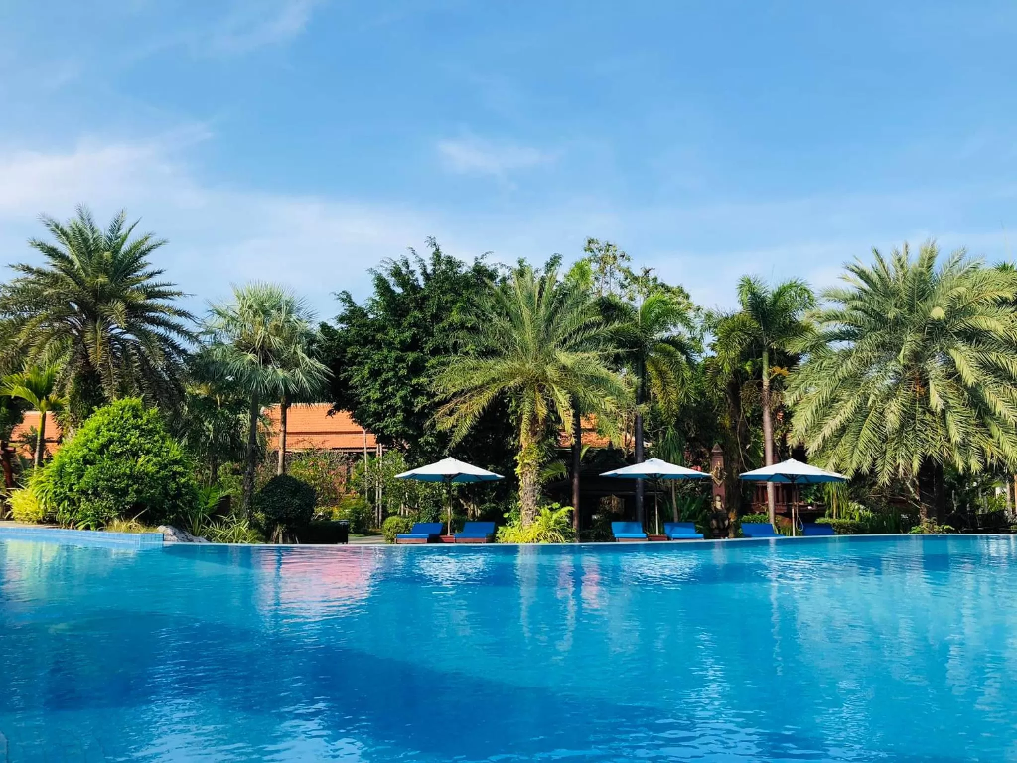 Pool view in Try Palace Resort Kep