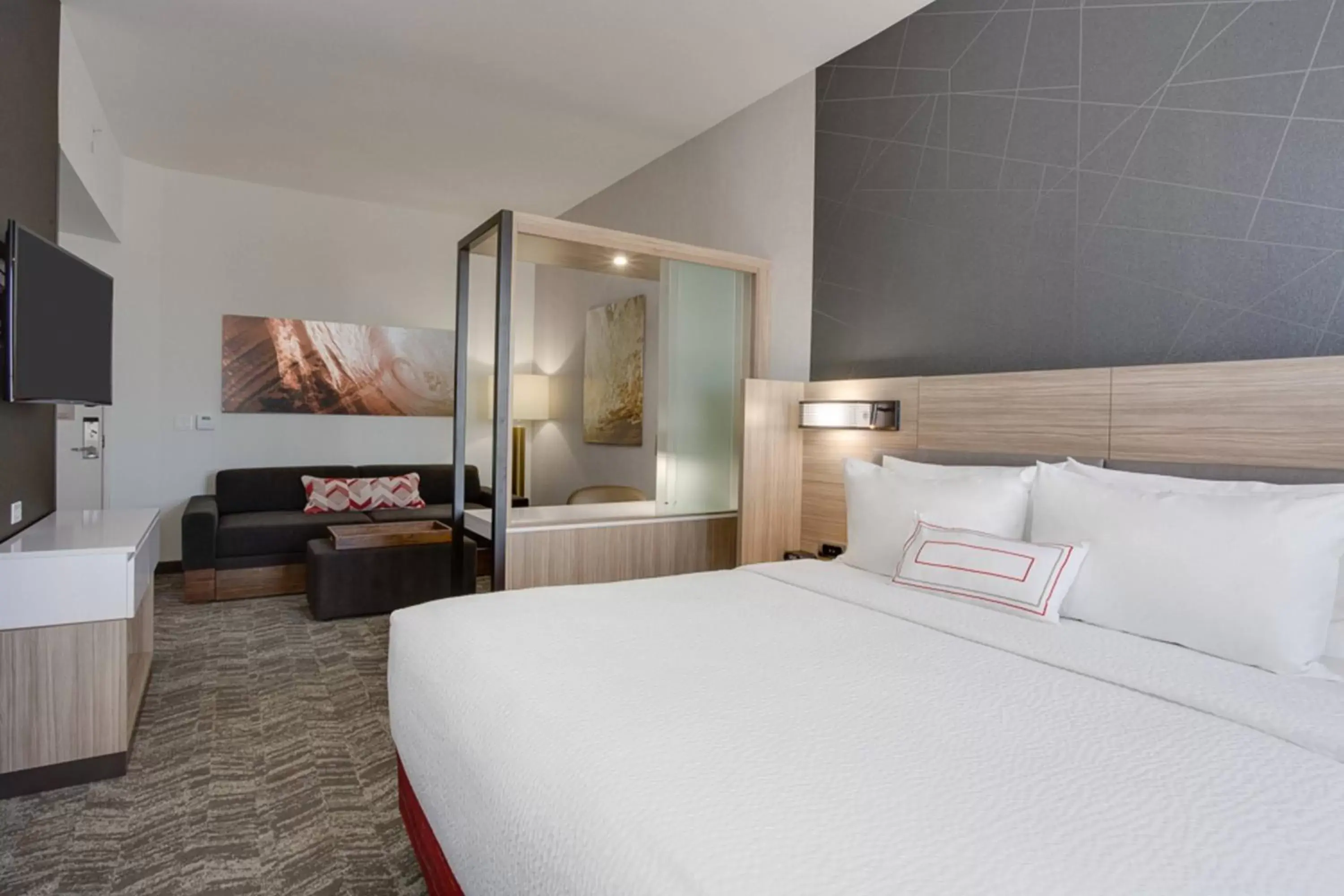 Bedroom, Bed in SpringHill Suites by Marriott Fort Lauderdale Miramar