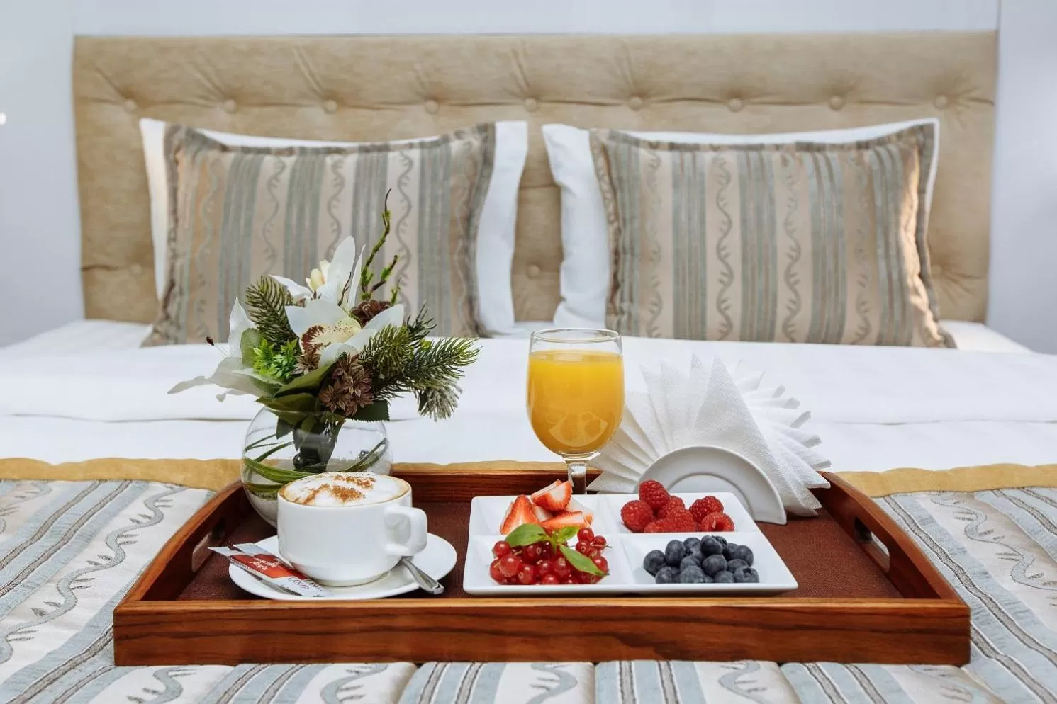 Bed in Hotel Kazzhol Almaty