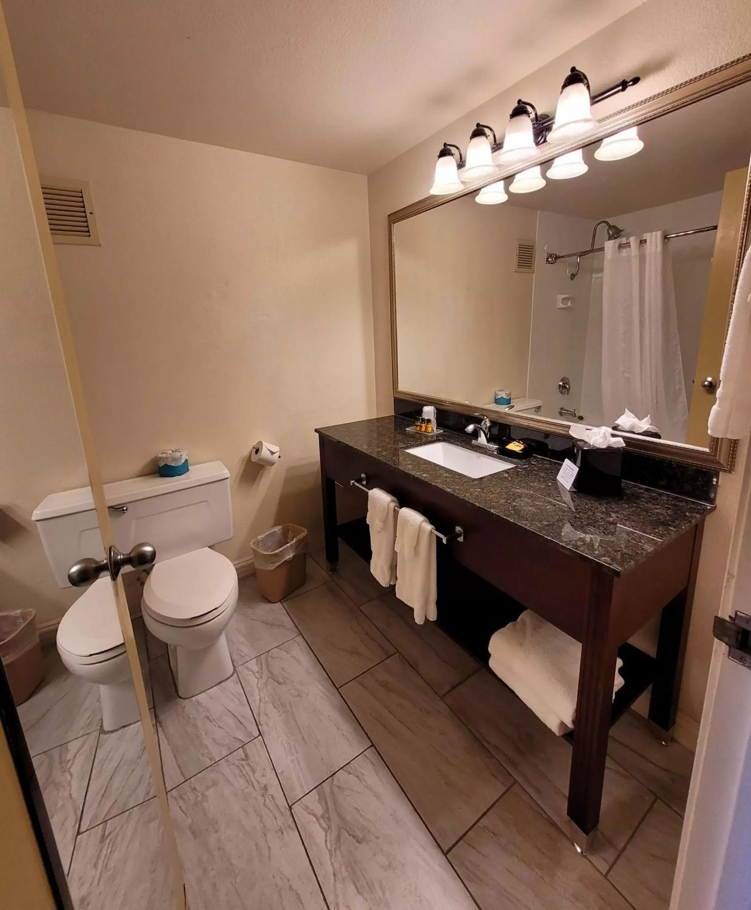 Property building, Bathroom in Seville Plaza Hotel, Trademark Collection by Wyndham