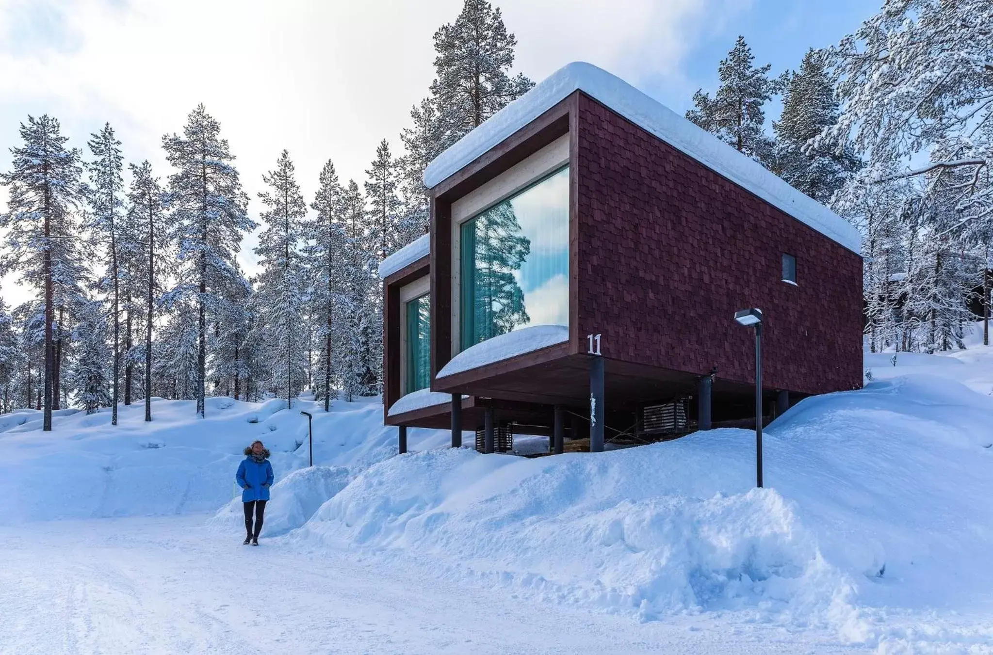 Winter in Arctic TreeHouse Hotel