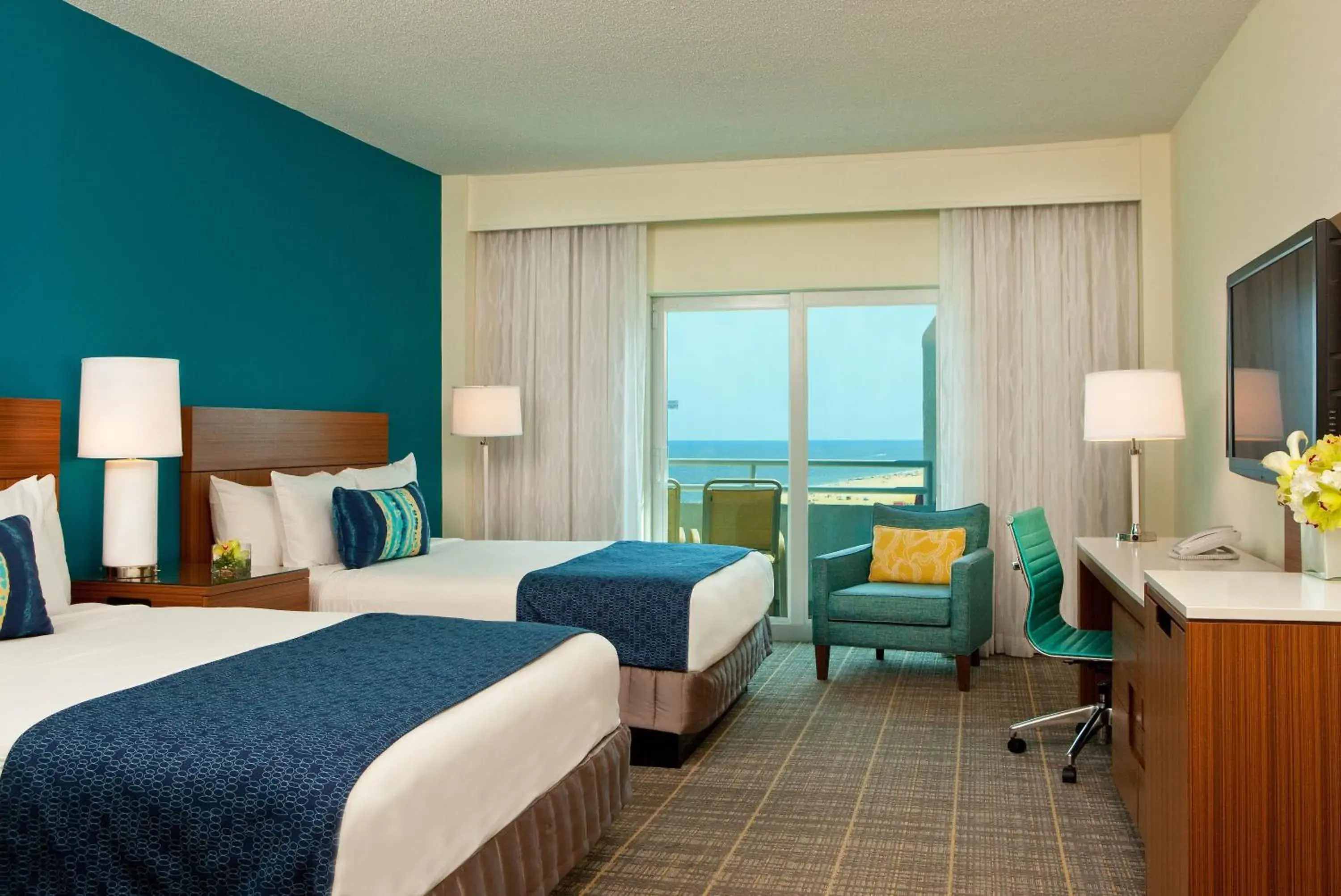 Luxury Room with Two Queen Beds- Coast Line View in Ocean Place Resort