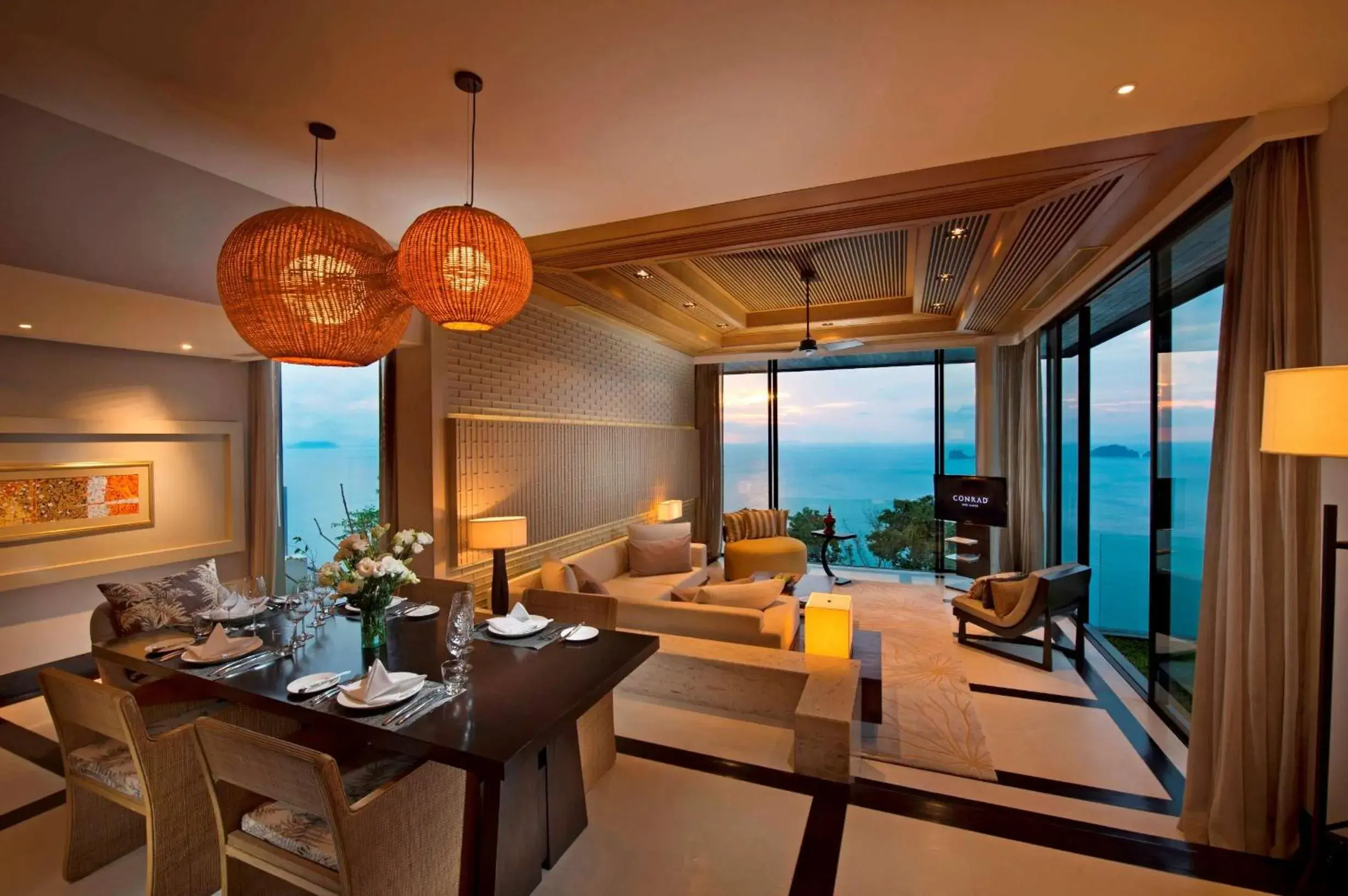 Living room in Conrad Koh Samui Residences