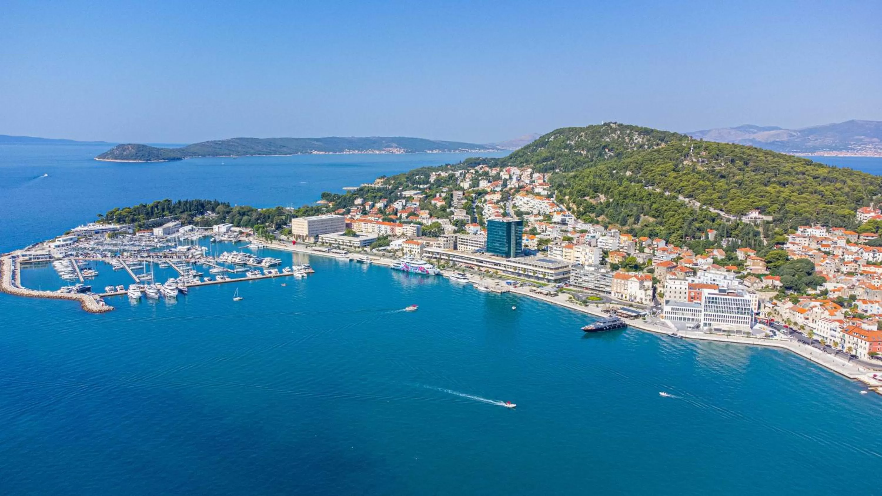 Bird's eye view in City and Style Luxury Rooms Split