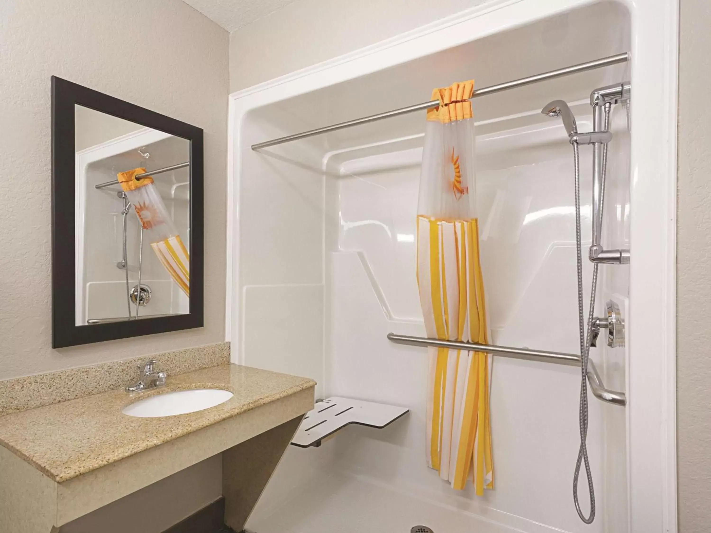 Queen Room with Two Queen Beds and Roll-In Shower - Mobility/Hearing Accessible - Non-Smoking in La Quinta by Wyndham San Antonio Northwest Queen Room with Two Queen Beds and Roll-In Shower - Mobility/Hearing Accessible - Non-Smoking in La Quinta by Wyndham San Antonio Northwest