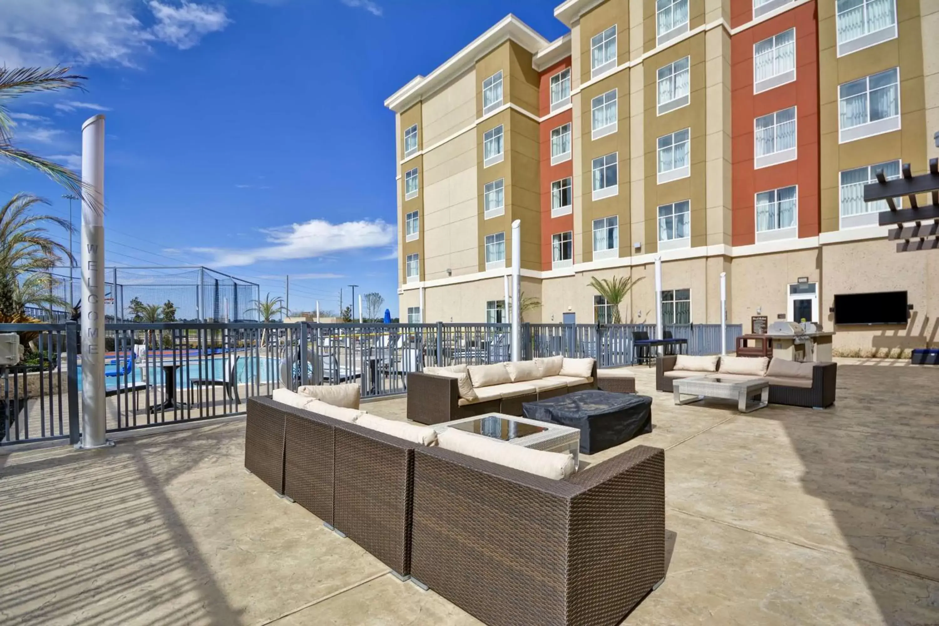 Patio in Homewood Suites by Hilton Conroe