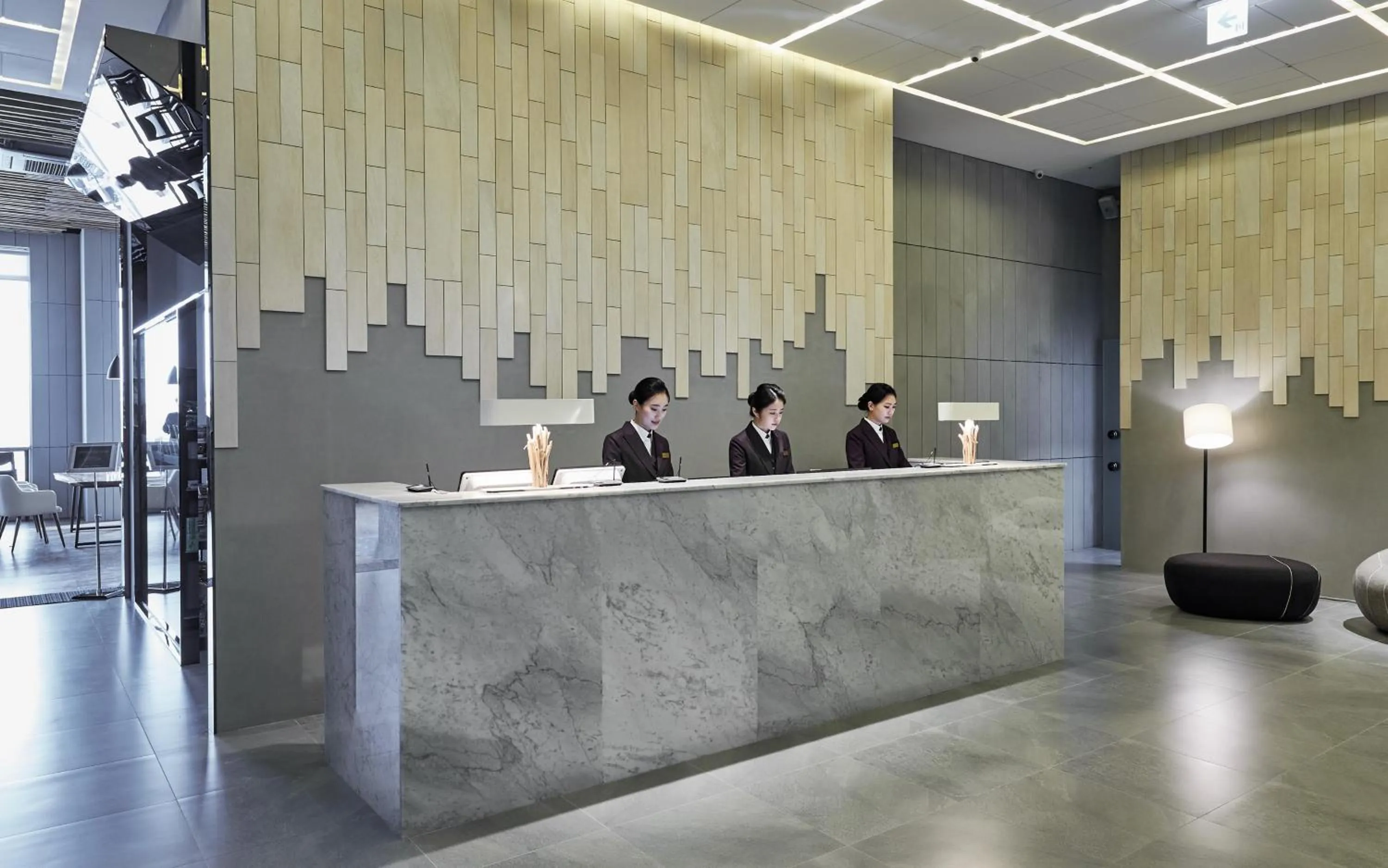 Lobby or reception, Staff in hotel riverside
