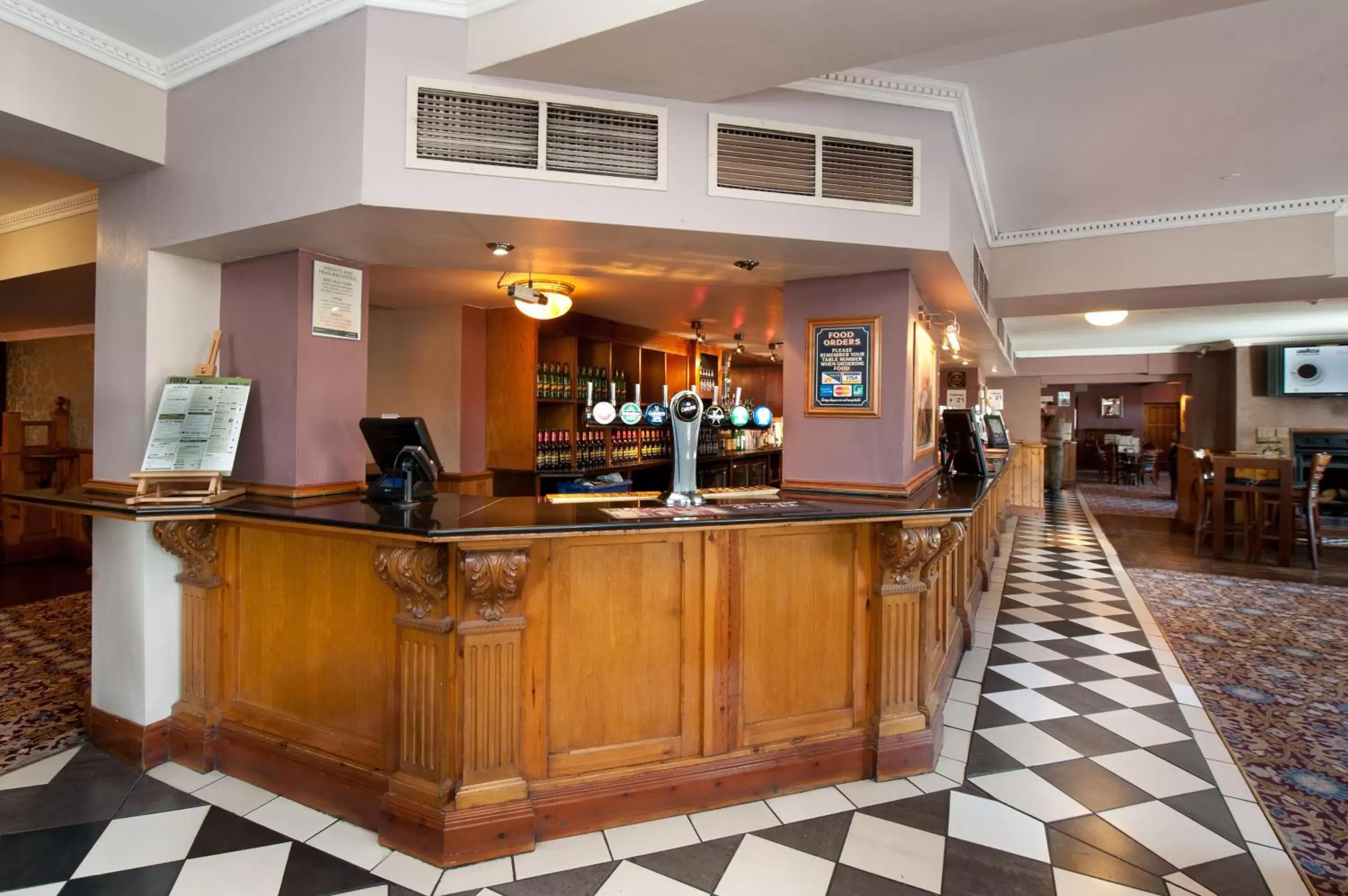 Dining area in The Shrewsbury Hotel Wetherspoon