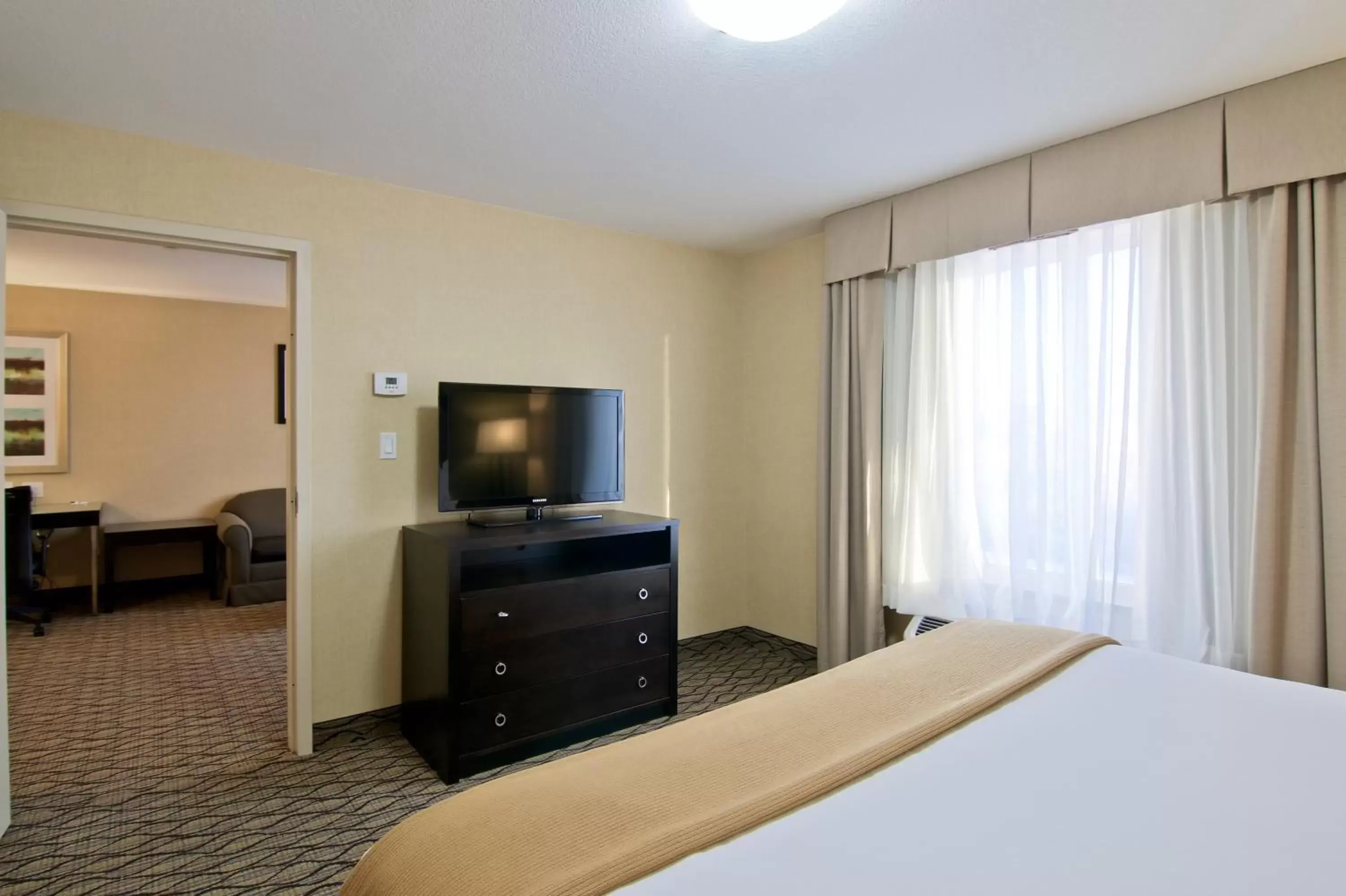 Photo of the whole room, TV/Entertainment Center in Holiday Inn Express Fort Saskatchewan, an IHG Hotel