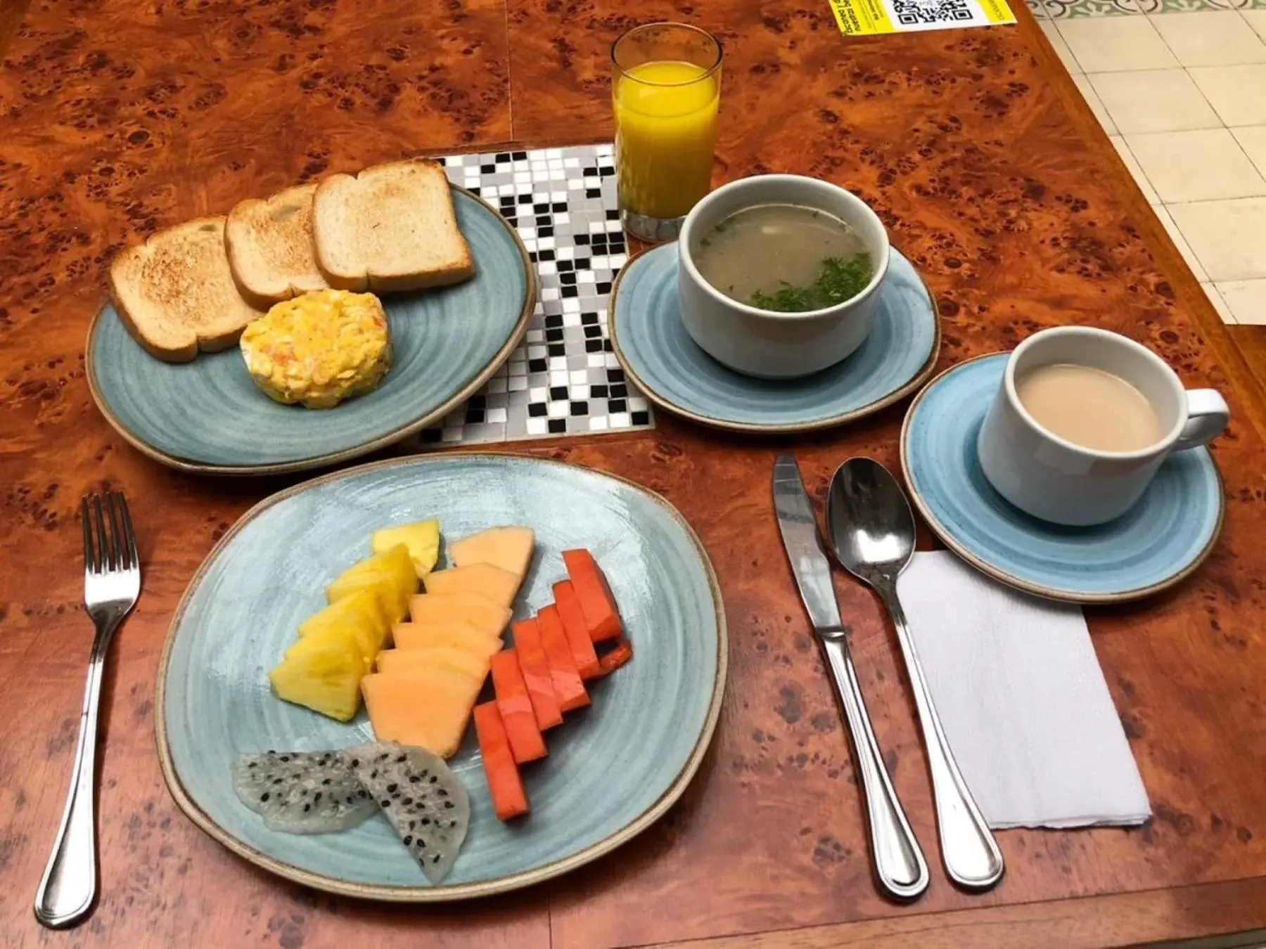 Food close-up, Breakfast in Hotel Factory Green Bogotá