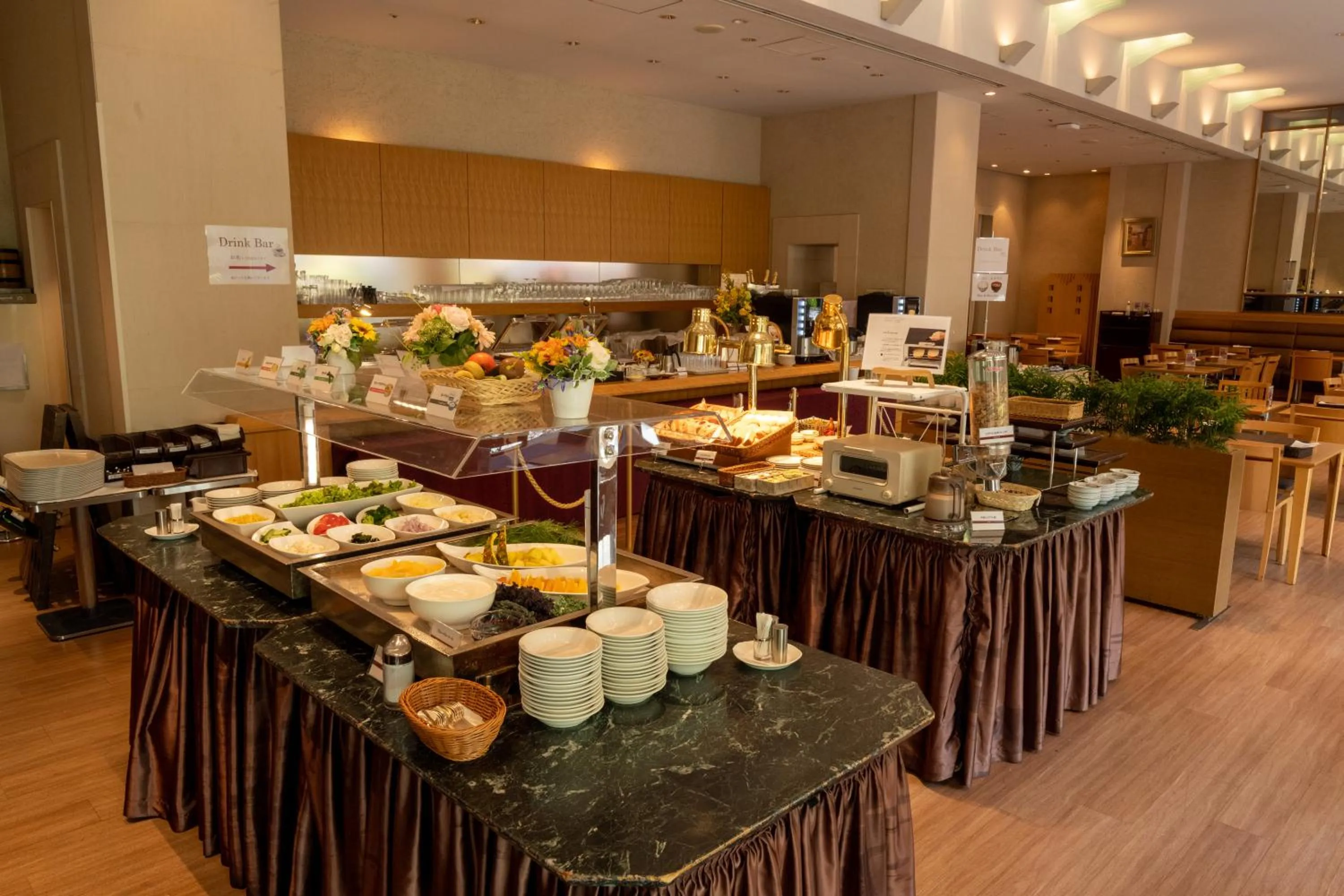 Buffet breakfast in Toshi Center Hotel