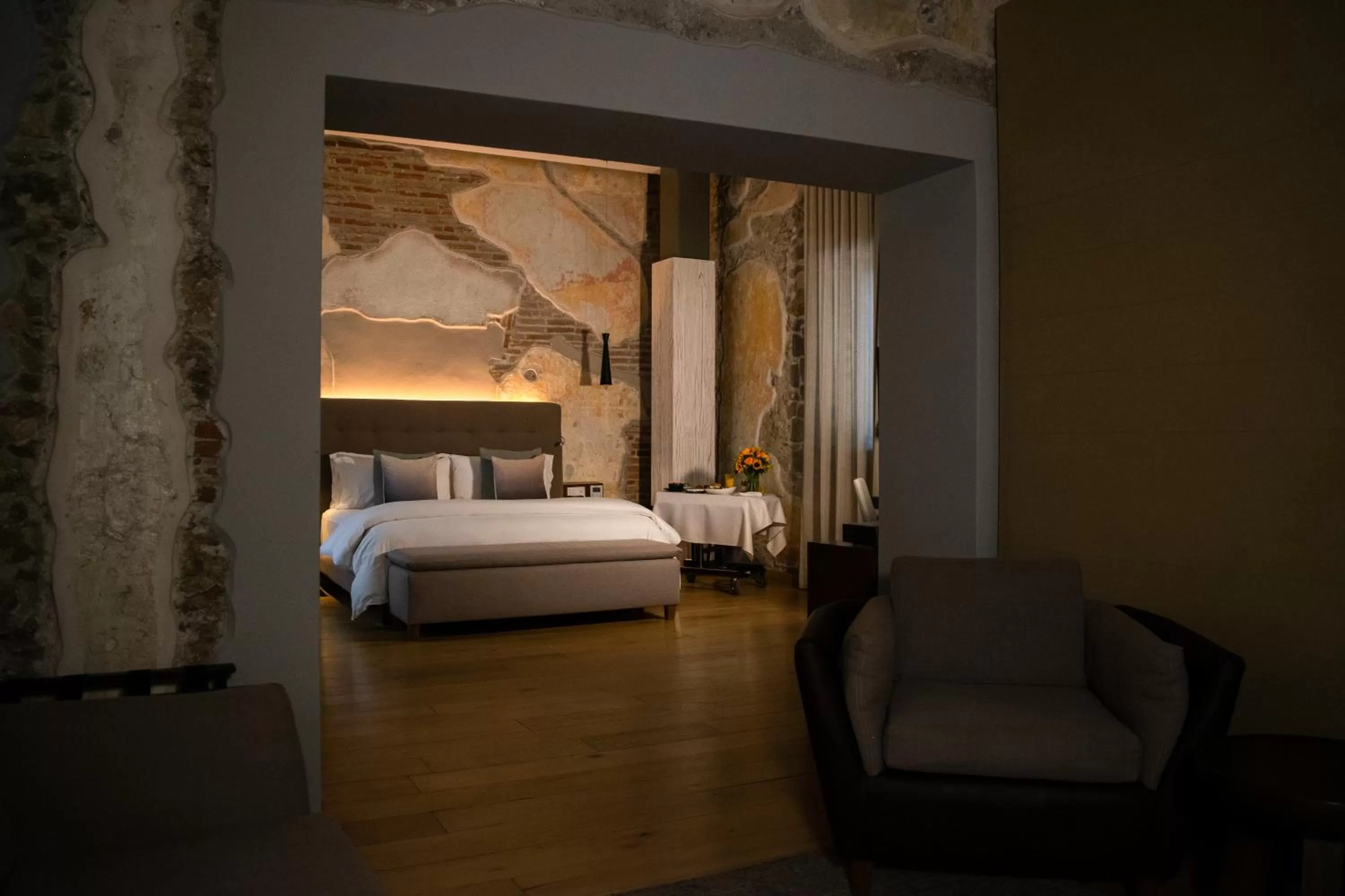 Bed in Cartesiano Boutique & Wellness Hotel