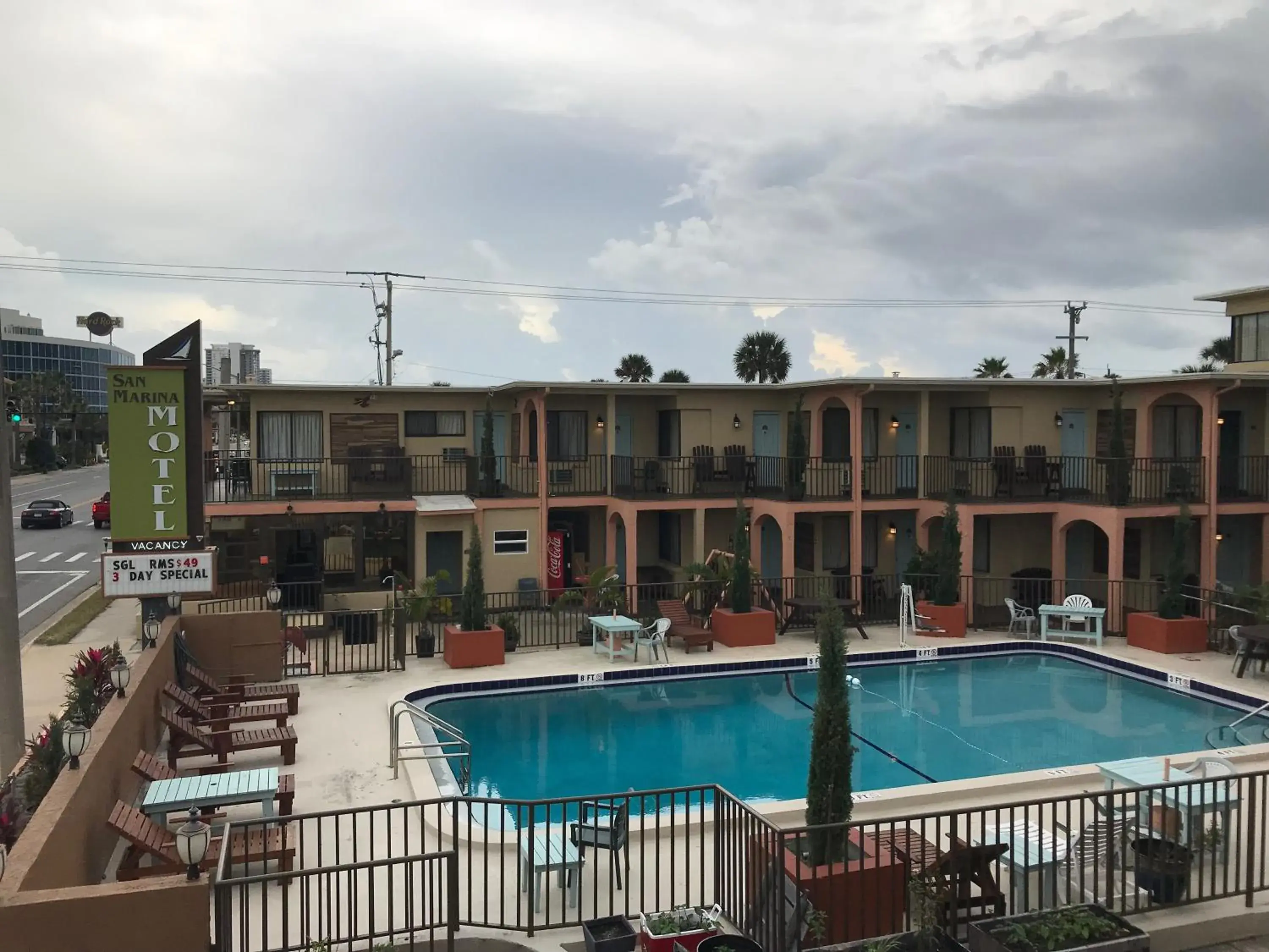 Pool View in San Marina Motel Daytona