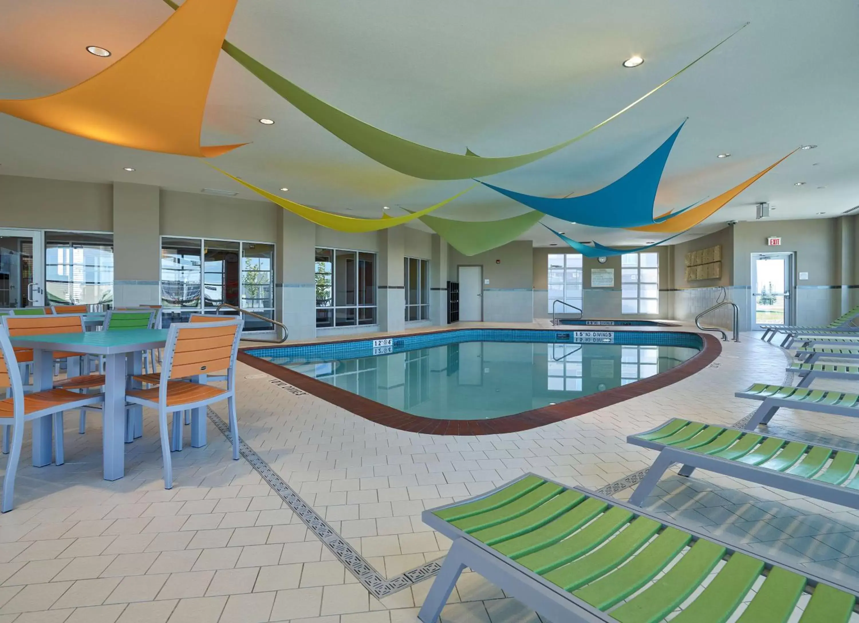 Pool view, Swimming Pool in Hampton Inn by Hilton Calgary Airport North