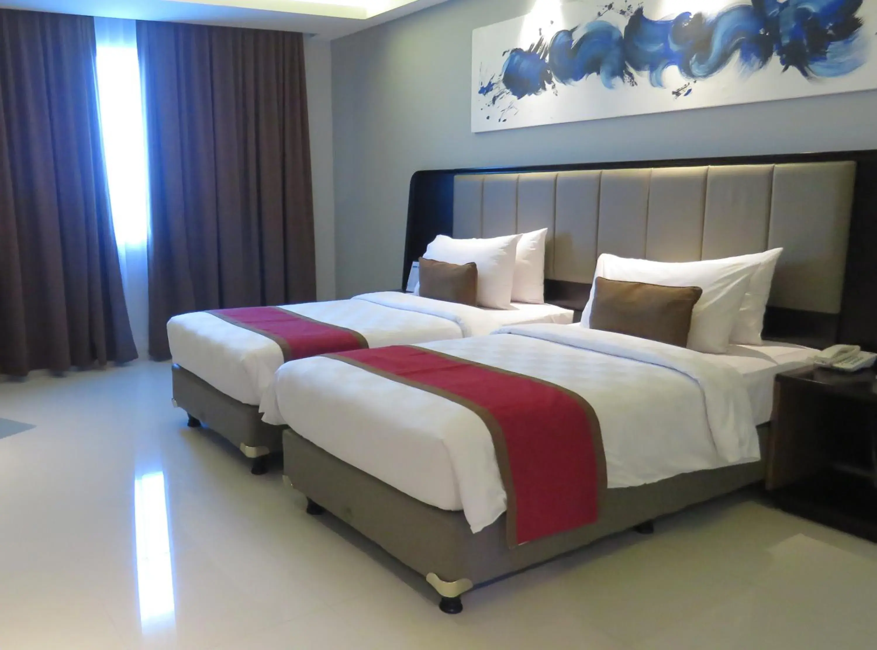 Bed in d'primahotel Kualanamu Medan