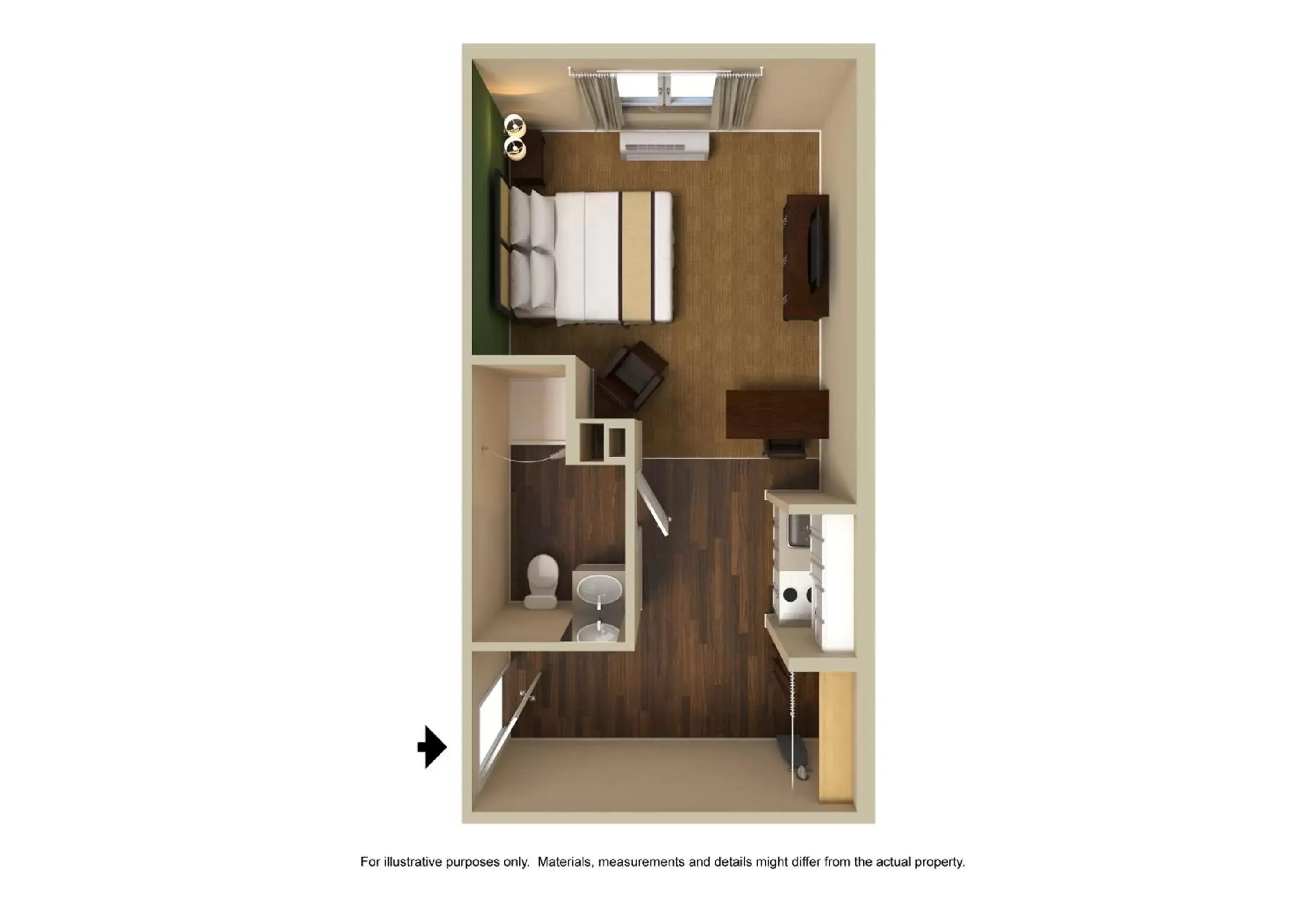 Floor Plan in Extended Stay America Suites - Cincinnati - Blue Ash - Kenwood Road