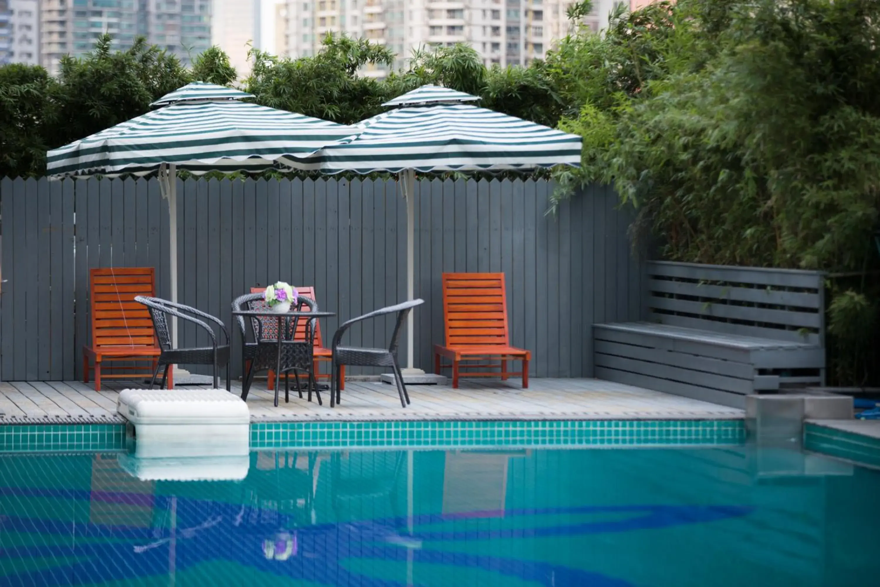 Pool view in Honder International Hotel Pool view in Honder International Hotel