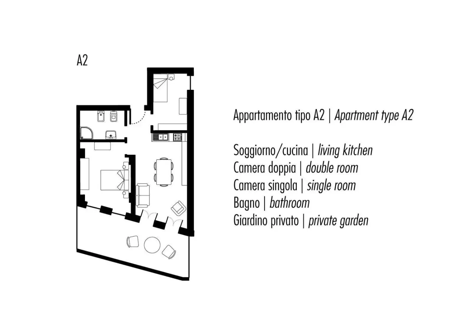 Floor Plan in Ca' Degli Antichi Giardini Apartments
