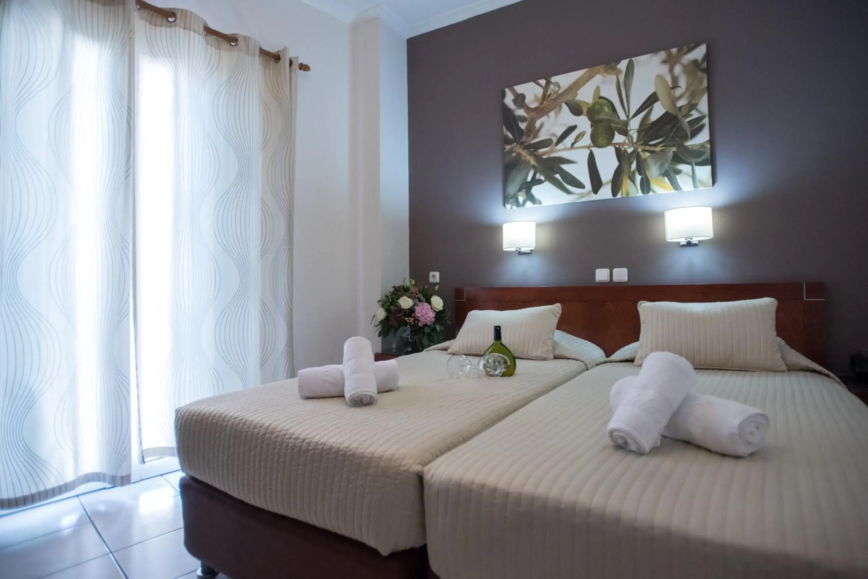 Bedroom, Bed in Epidavros Hotel