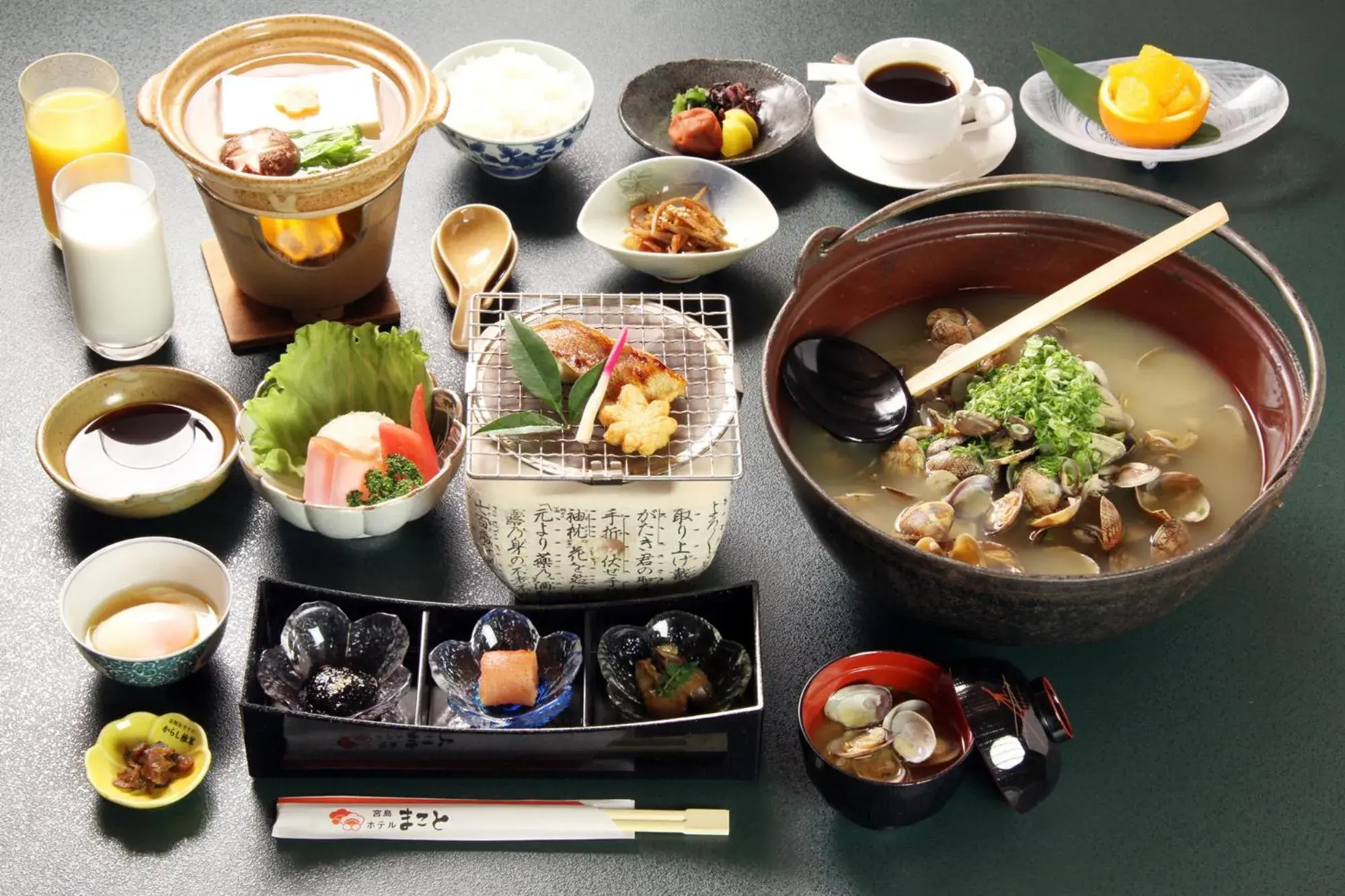 Breakfast in Miyajima Hotel Makoto