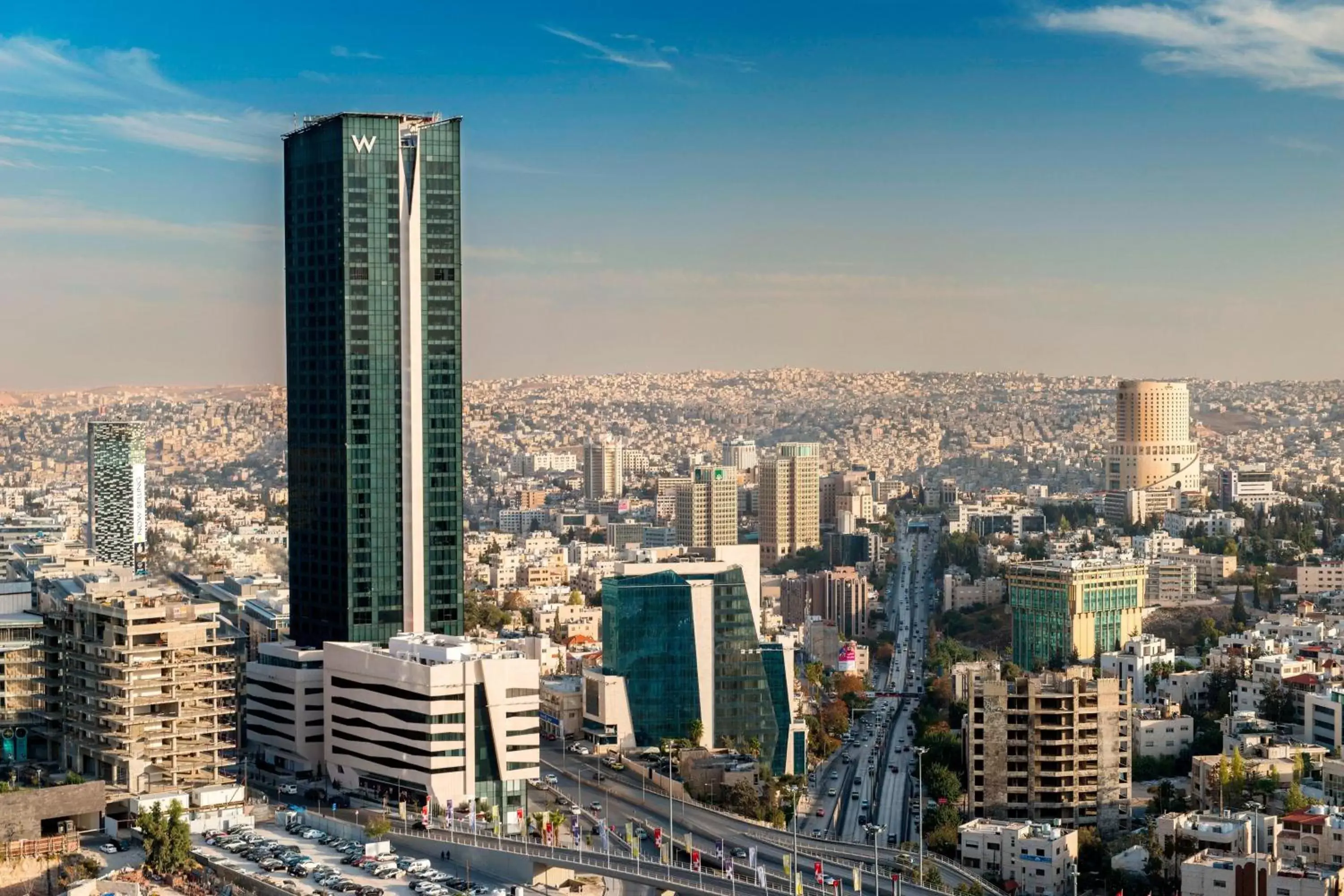 Property building, Bird's-eye View in W Amman Hotel