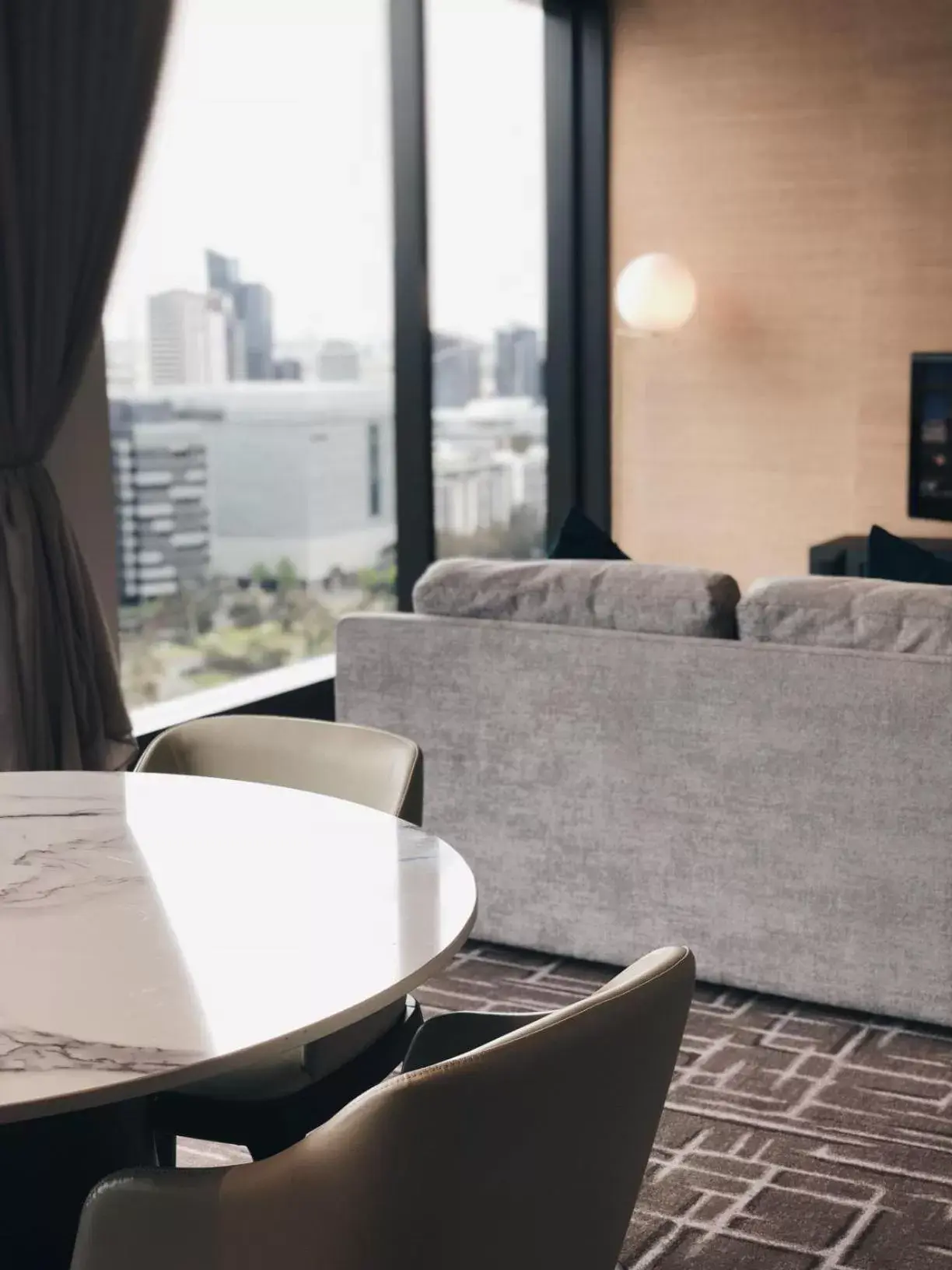 Living room in Pan Pacific Melbourne