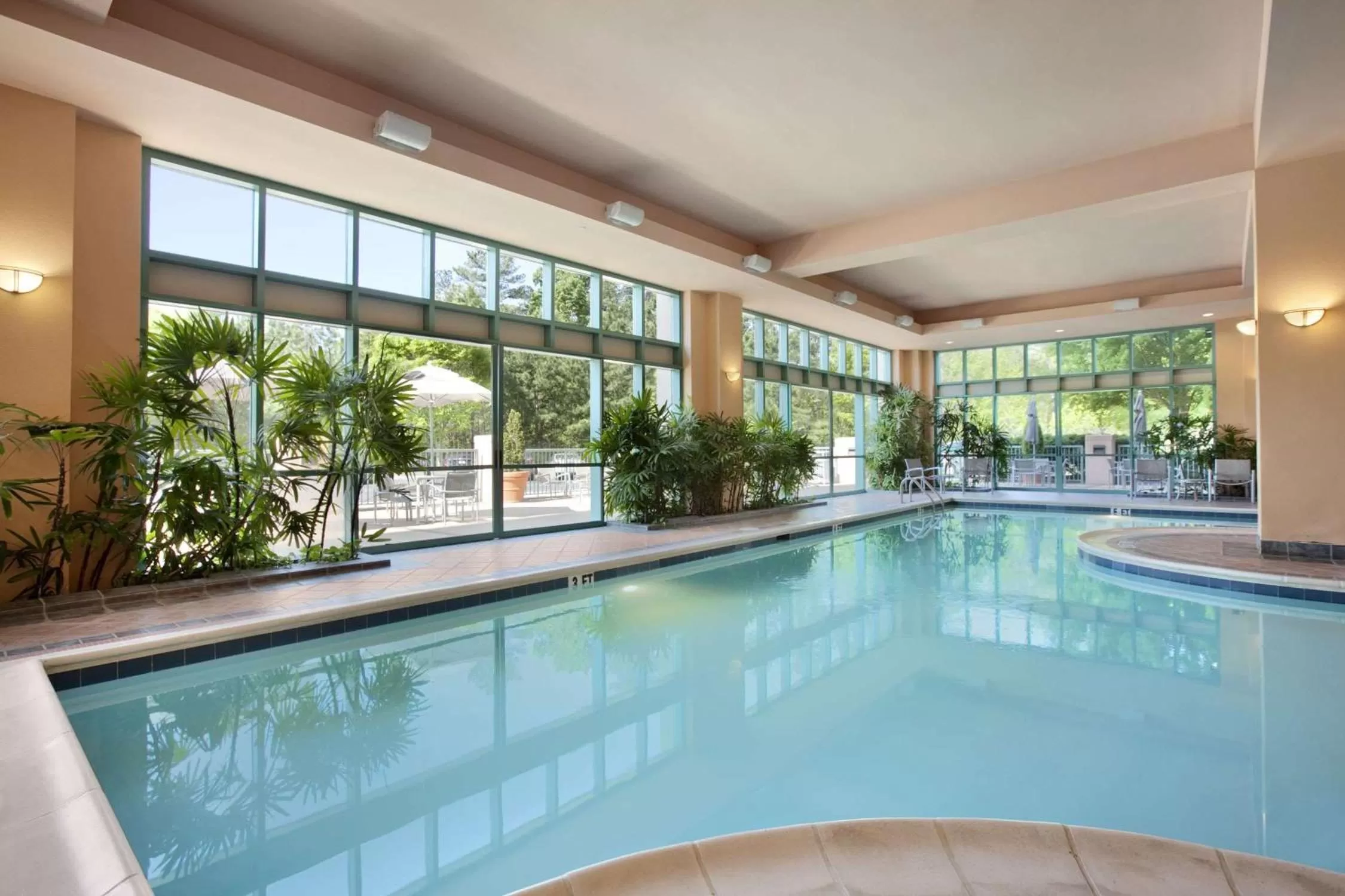 Pool view in Embassy Suites by Hilton Raleigh Durham Research Triangle
