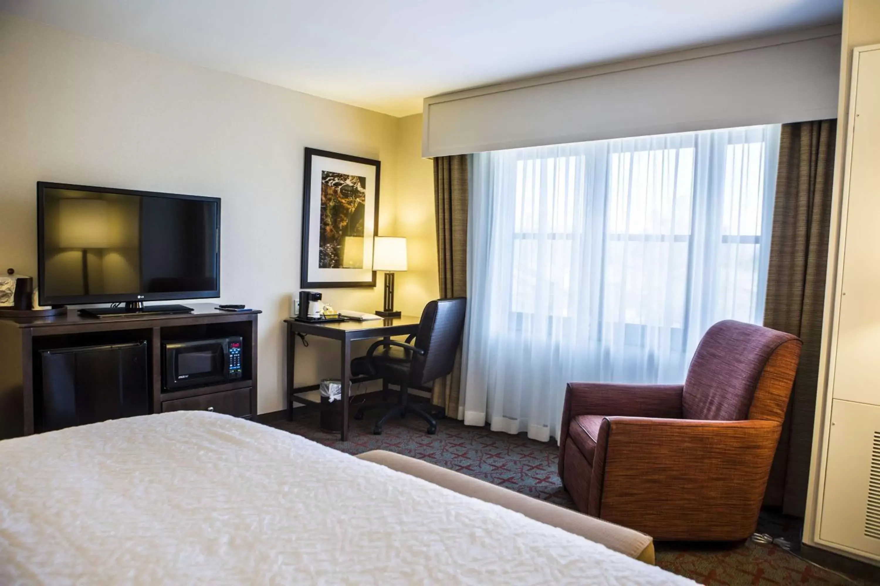 Bedroom, TV/Entertainment Center in Hampton Inn & Suites Lake Placid