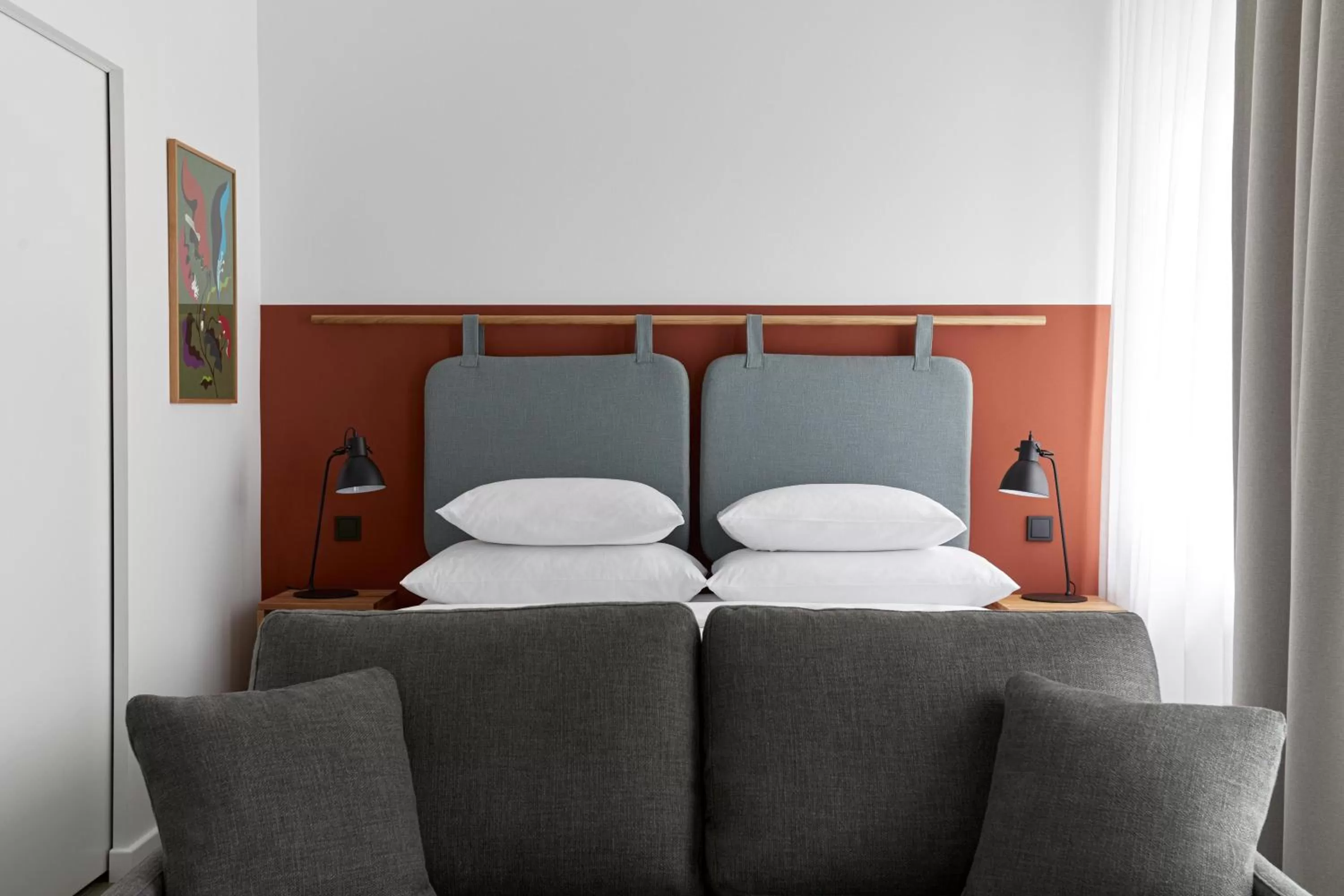 Bed in PLANTONIA Aparthotel