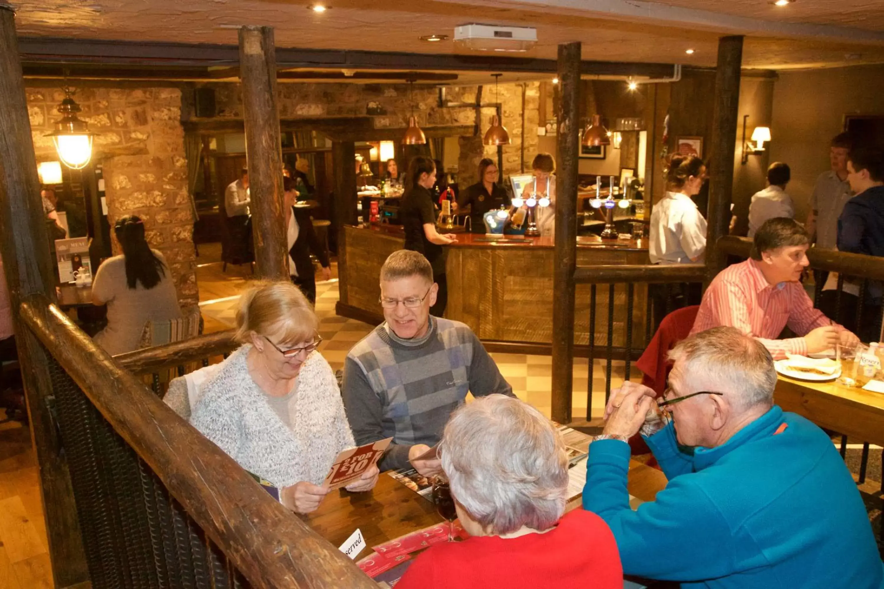 People, Family in Waterloo Cross, Devon by Marston's Inns