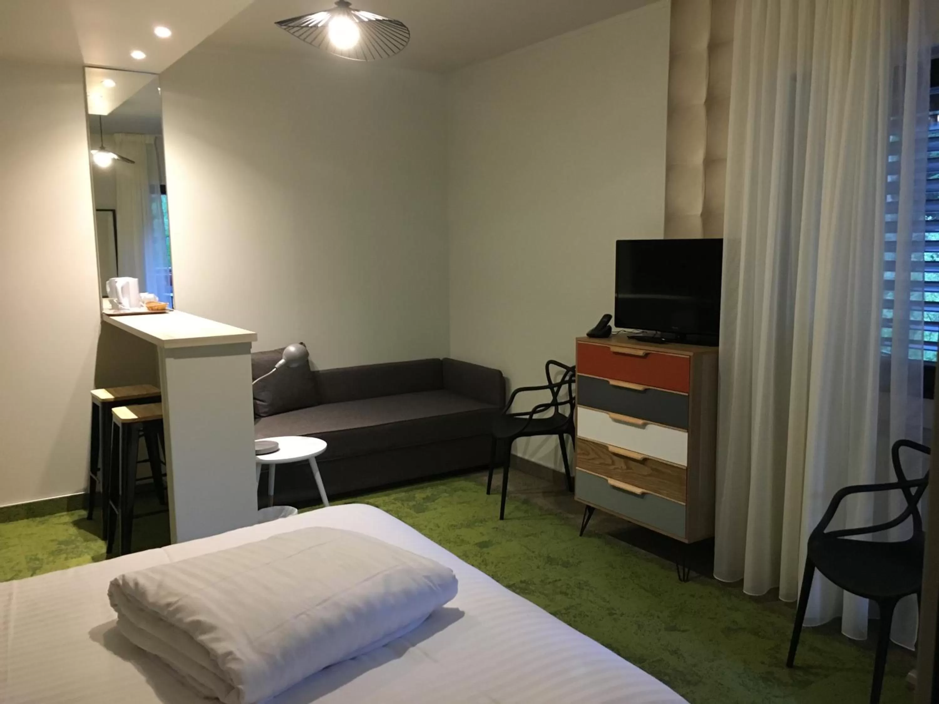 Bed in Hotel Restaurant au Floridor