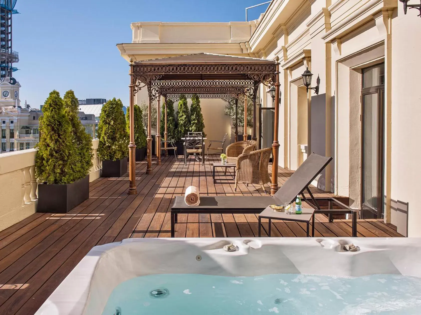 Balcony/Terrace, Swimming Pool in Hotel Fenix Gran Meliá - The Leading Hotels of the World